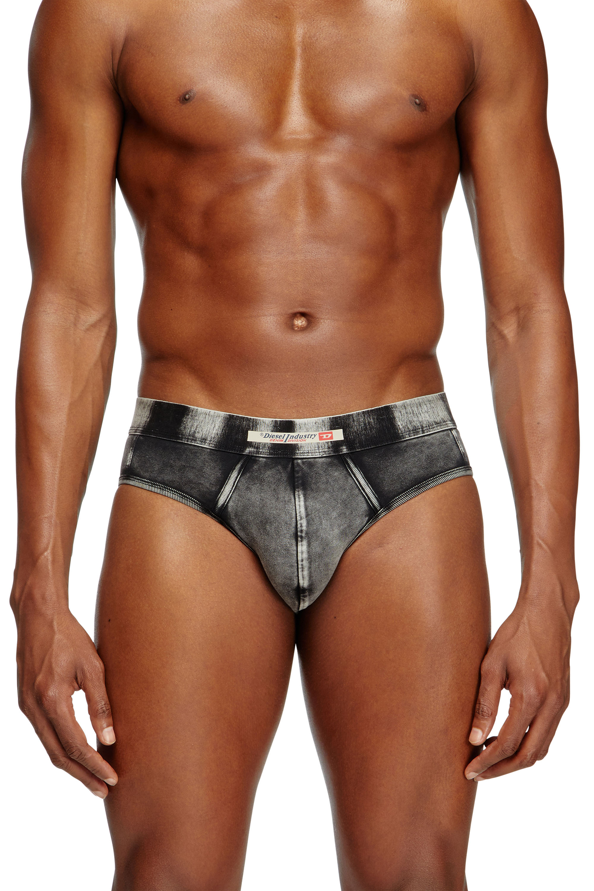 Diesel - ANDRE-DNM, Herren Briefs mit Denim-Effekt in Schwarz - 2