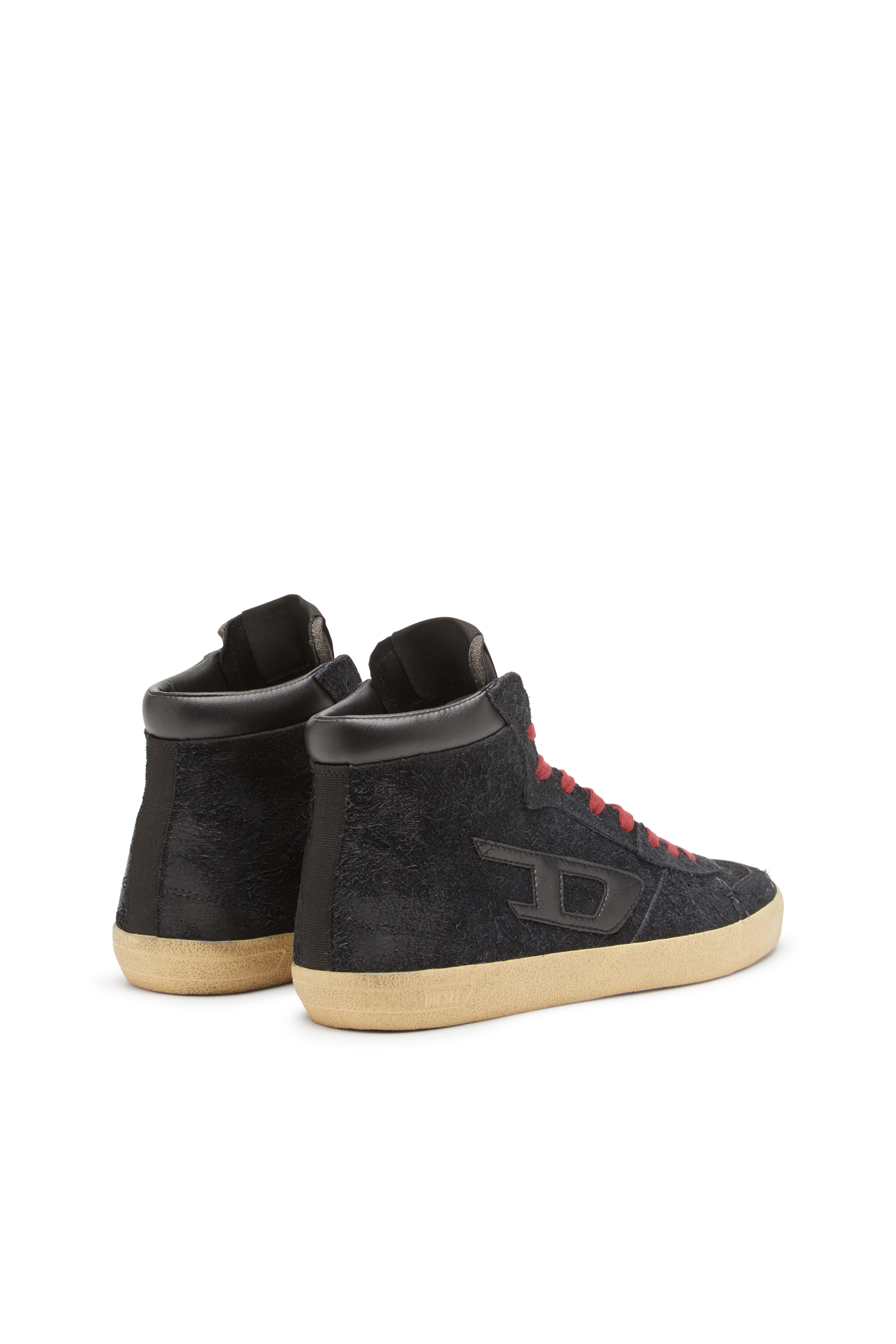 Diesel - S-LEROJI MID, Herren S-Leroji-High Top-Sneakers aus aufgerautem Wildleder in Schwarz - 3