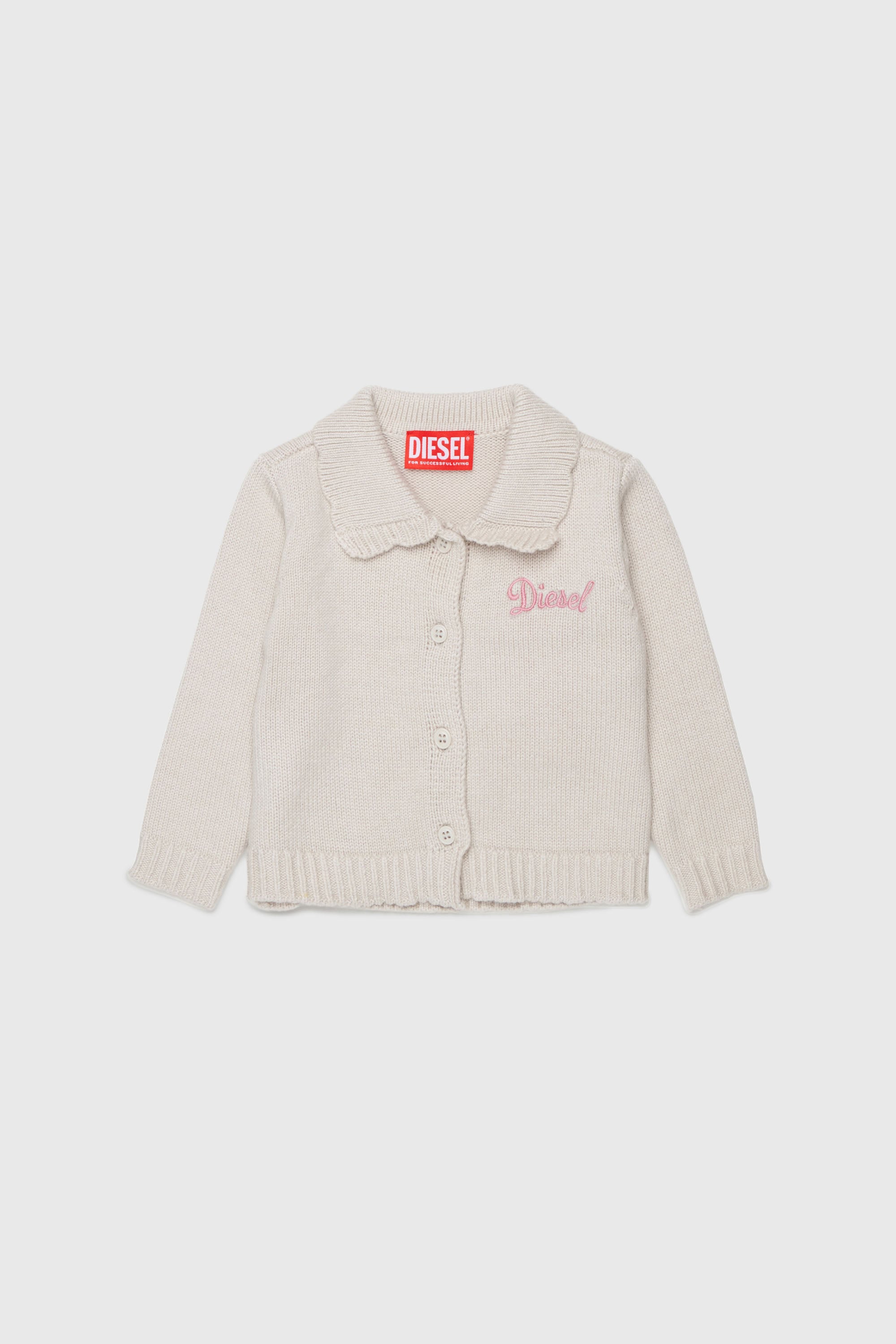 Diesel - KSCALOB, Damen Cardigan mit Kaschmiranteil und Muschelkragen in Wei&szlig; - 2