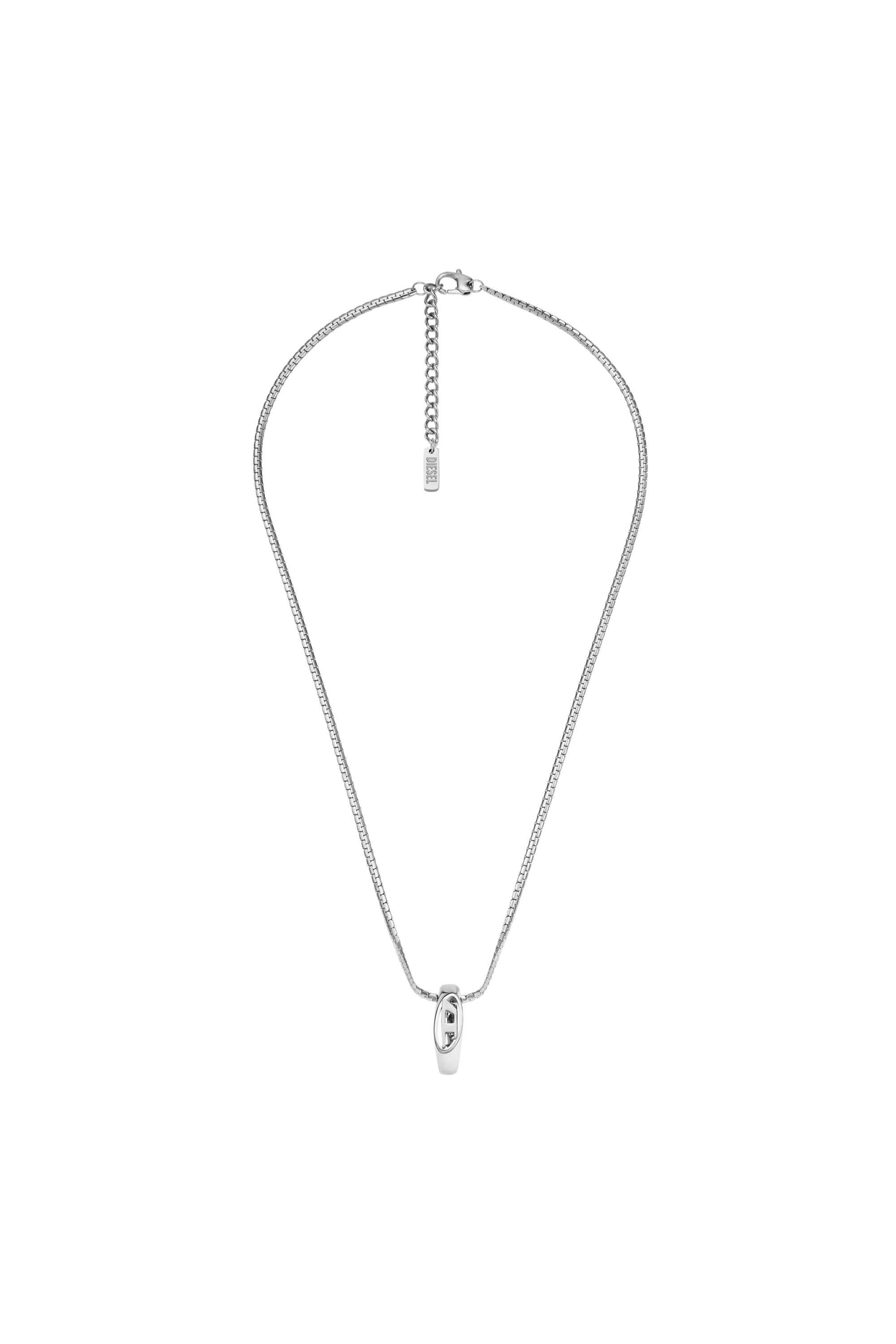 Diesel - DX1644040 JEWELLERY, Unisex Anhänger-Halskette aus Edelstahl in Silber - 1