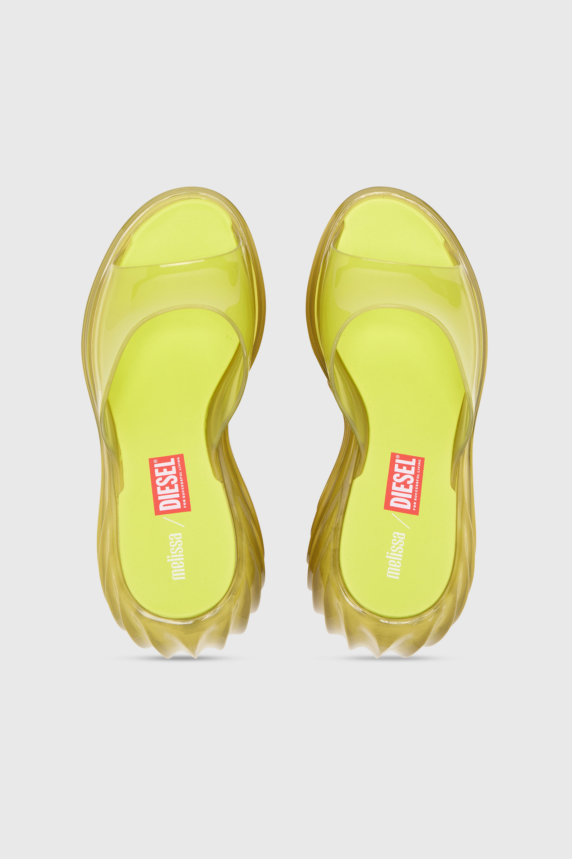 Diesel - MELISSA QUANTUM PLATFORM, Damen Plateau-Pantolette aus Melflex&reg; in Gelb - 4