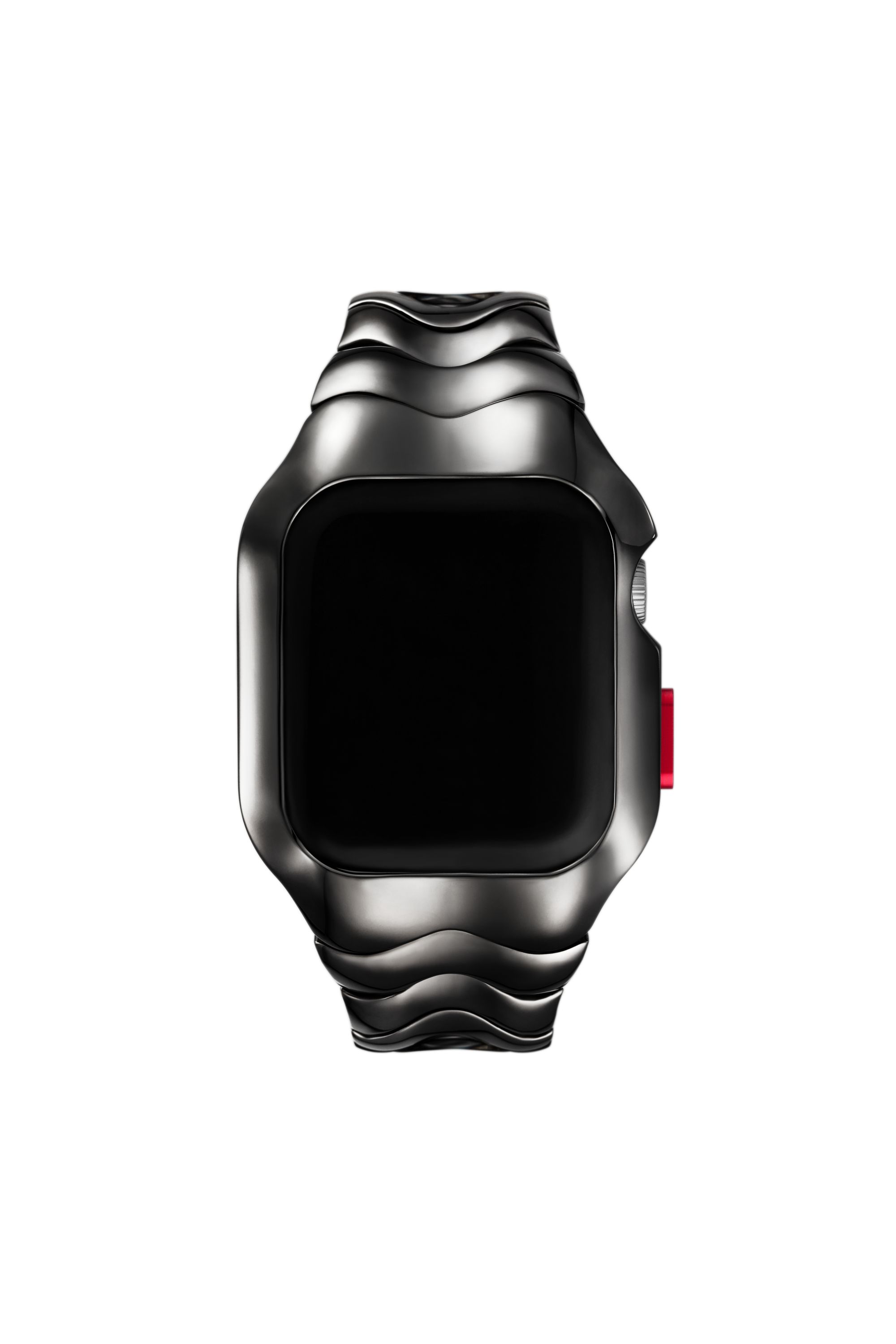 Diesel - DSS0025, Unisex Metallisch graues Unibody-Band aus Edelstahl für Apple Watch®, 45 mm in Schwarz - 1