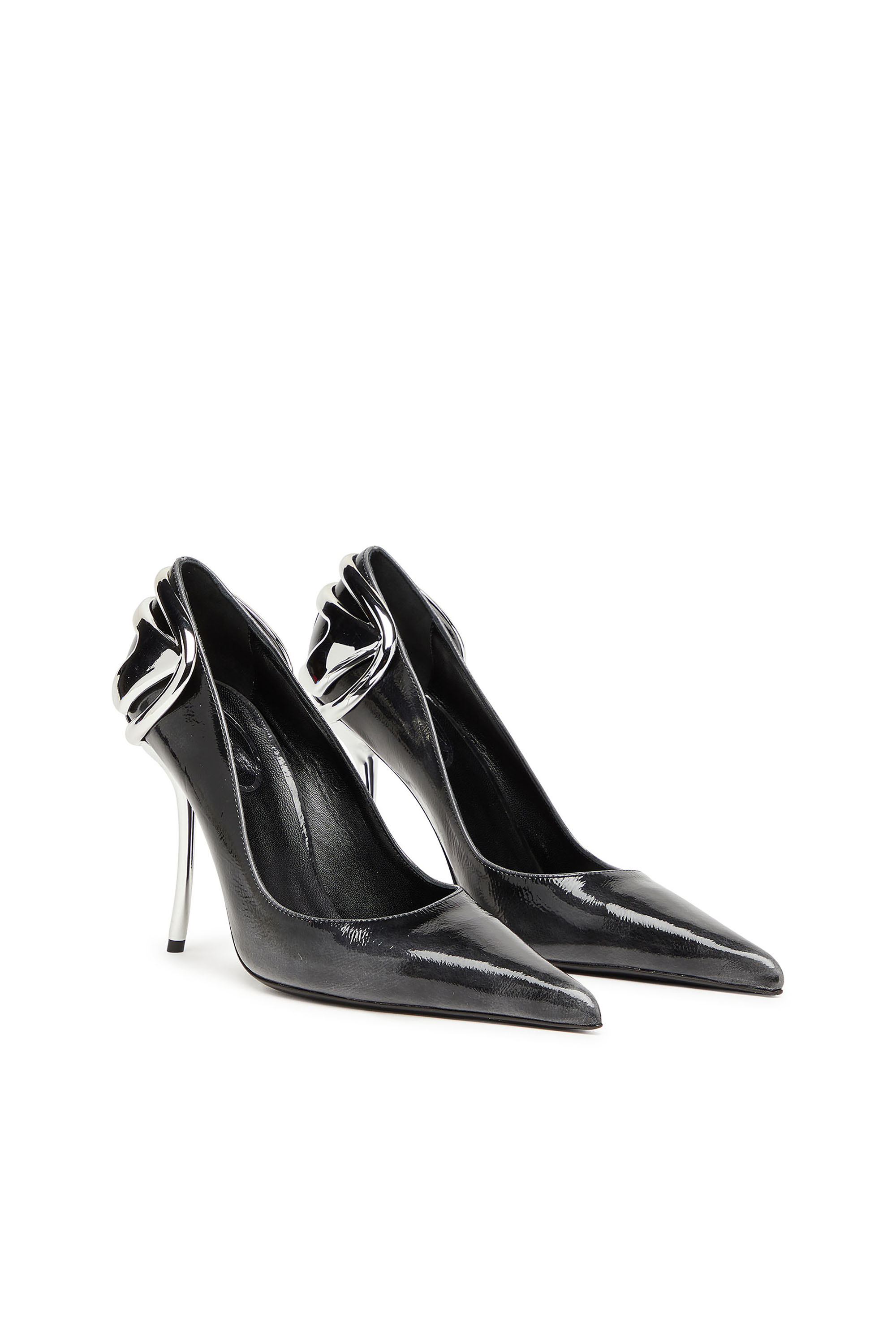 Diesel - D-TEN&HALF P, Damen Pumps aus Pull up-Lackleder in Schwarz - 2