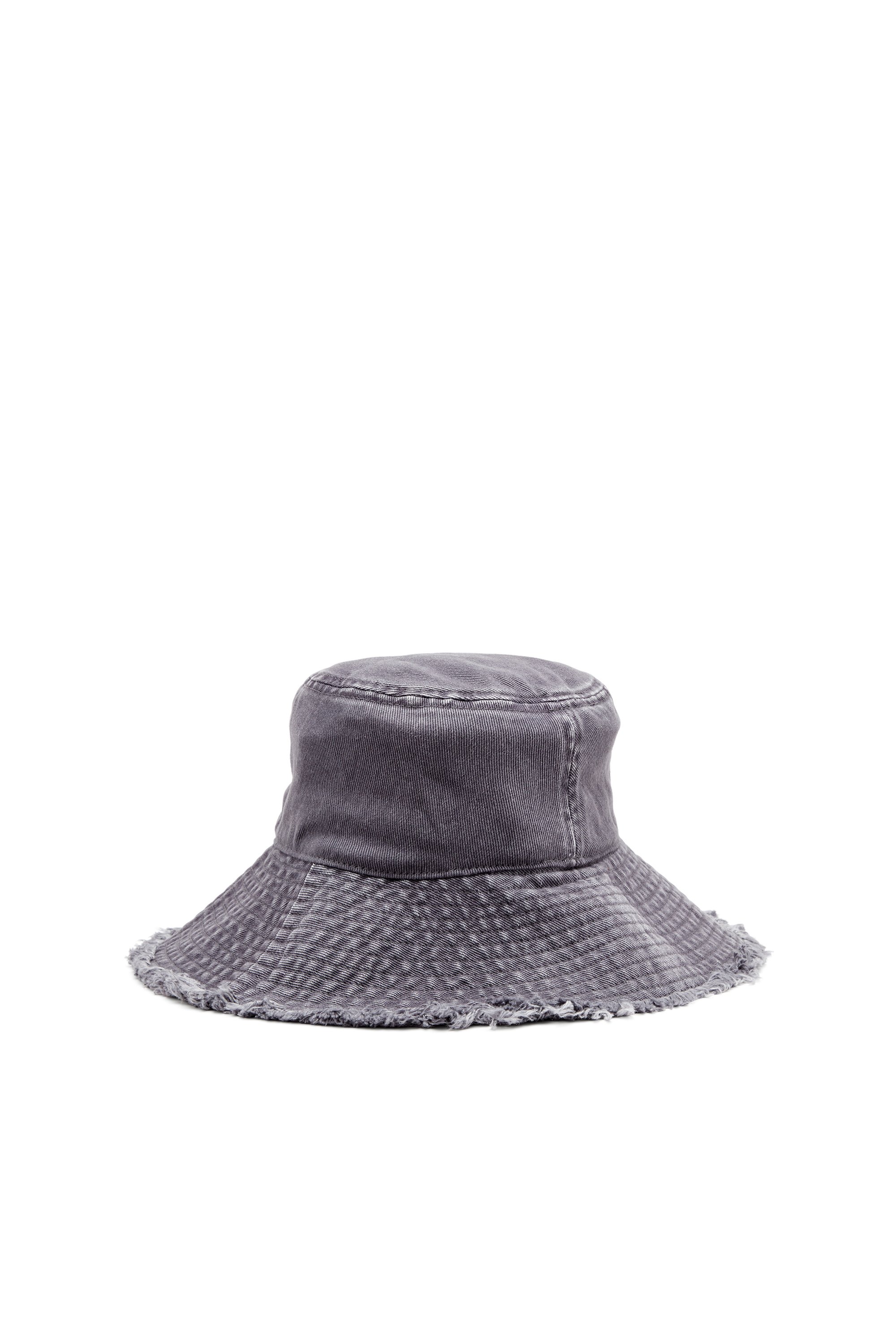 Diesel - C-BUCKET-UTLT, Damen Fischerhut mit ausgeschnittenem, gesticktem Logo in Grau - 2