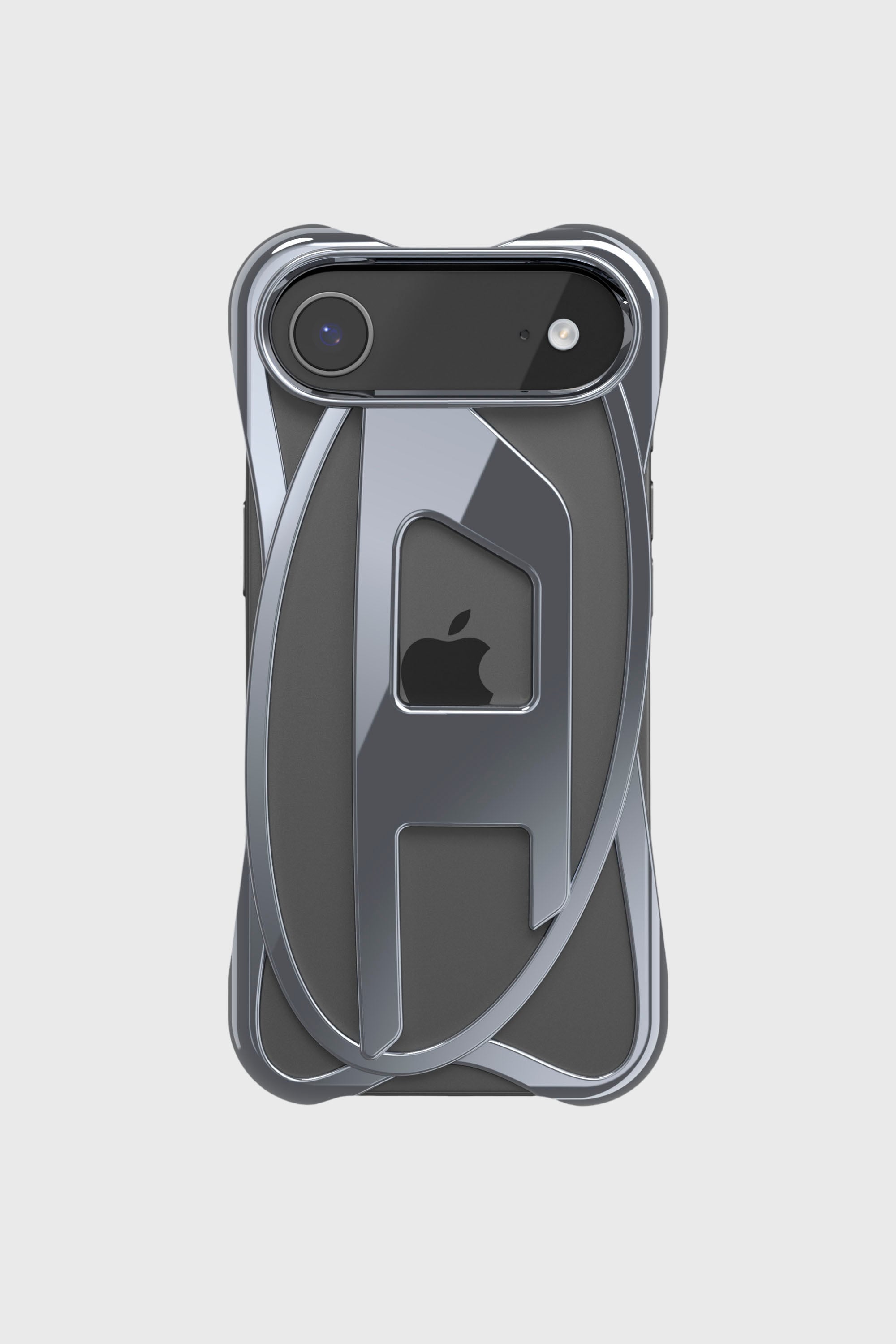 Diesel - 60444 D FRAME CASE, Unisex Caged D Gl&auml;nzende H&uuml;lle f&uuml;r iPhone 17 Air in Dunkelgrau - 2