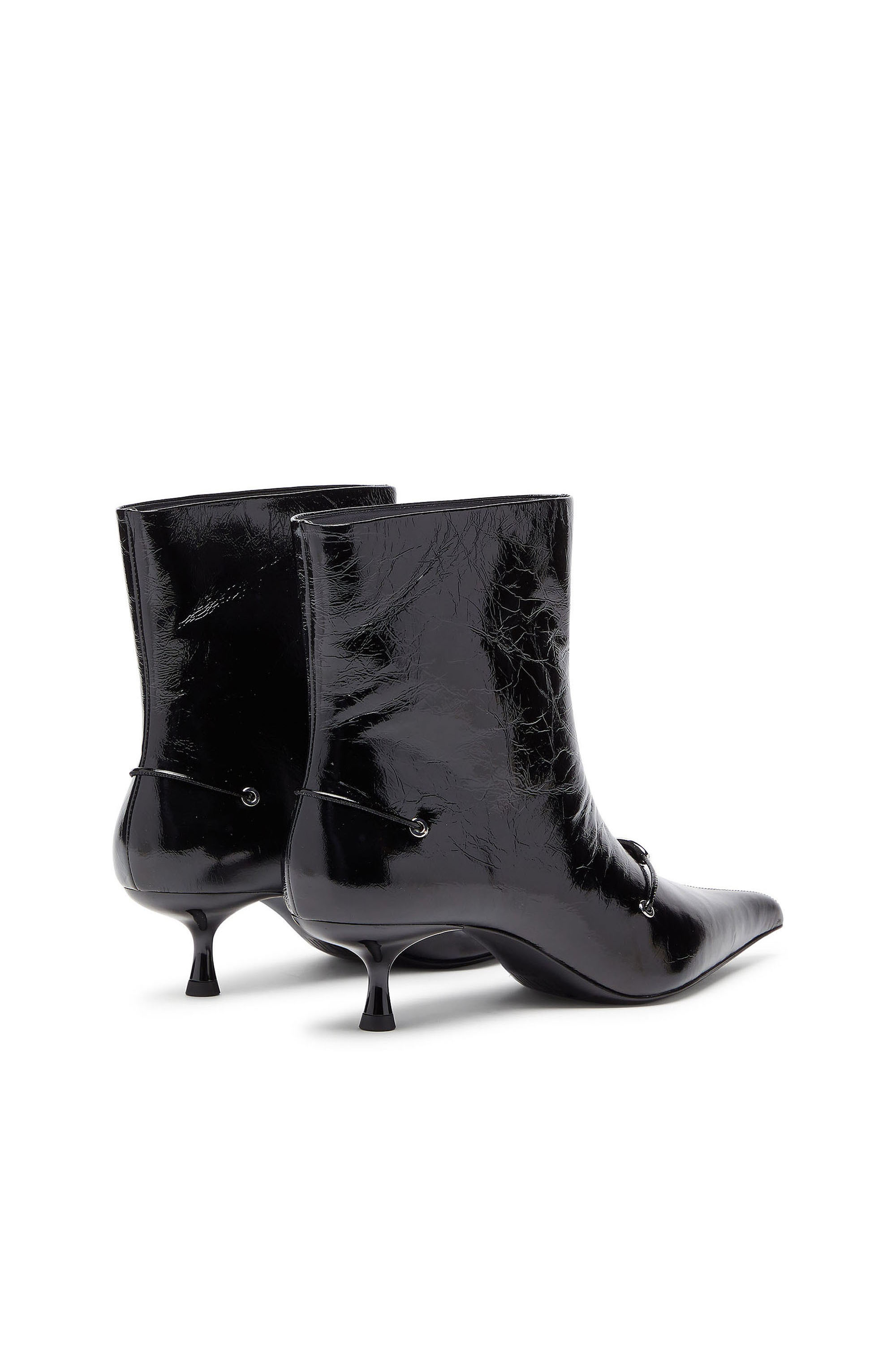 Diesel - D-JEWELS  40 TUBE, Damen D-Ten&Half - Stiefeletten aus Lackleder in Schwarz - 3