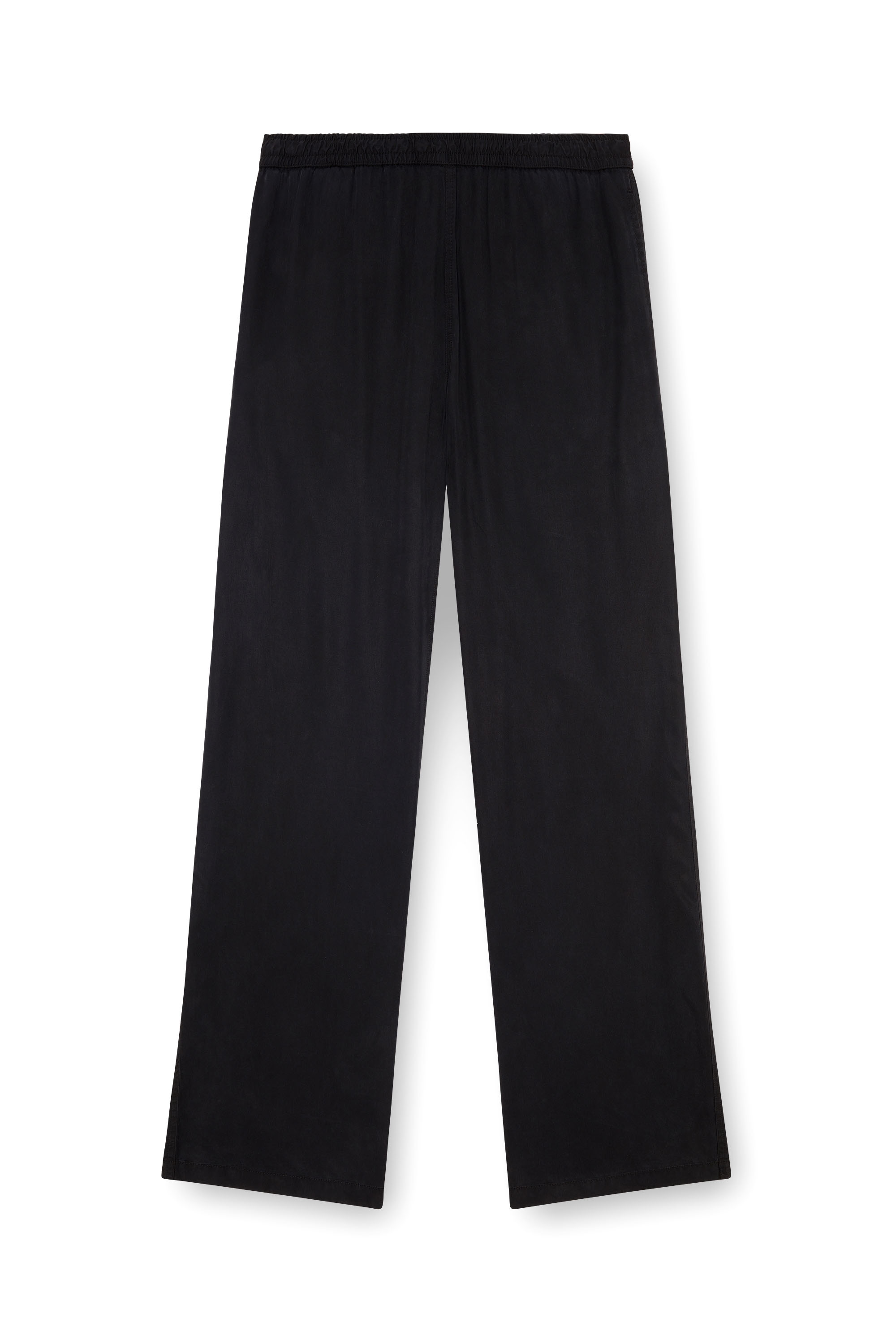 Diesel - P-DREYER-C, Herren Hose mit Tunnelzug aus verblasstem Twill in Schwarz - 2