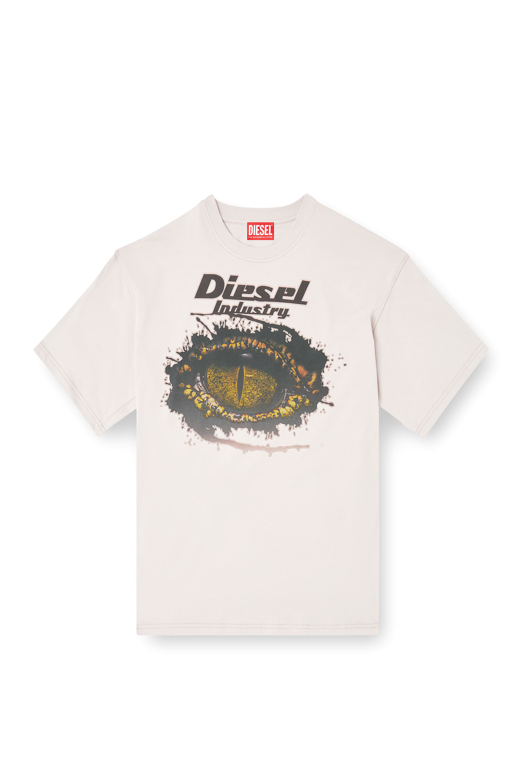 Diesel - T-BOXT-T25, Herren Baumwoll-T-Shirt mit Digitaldruck. in Hellgrau - 3