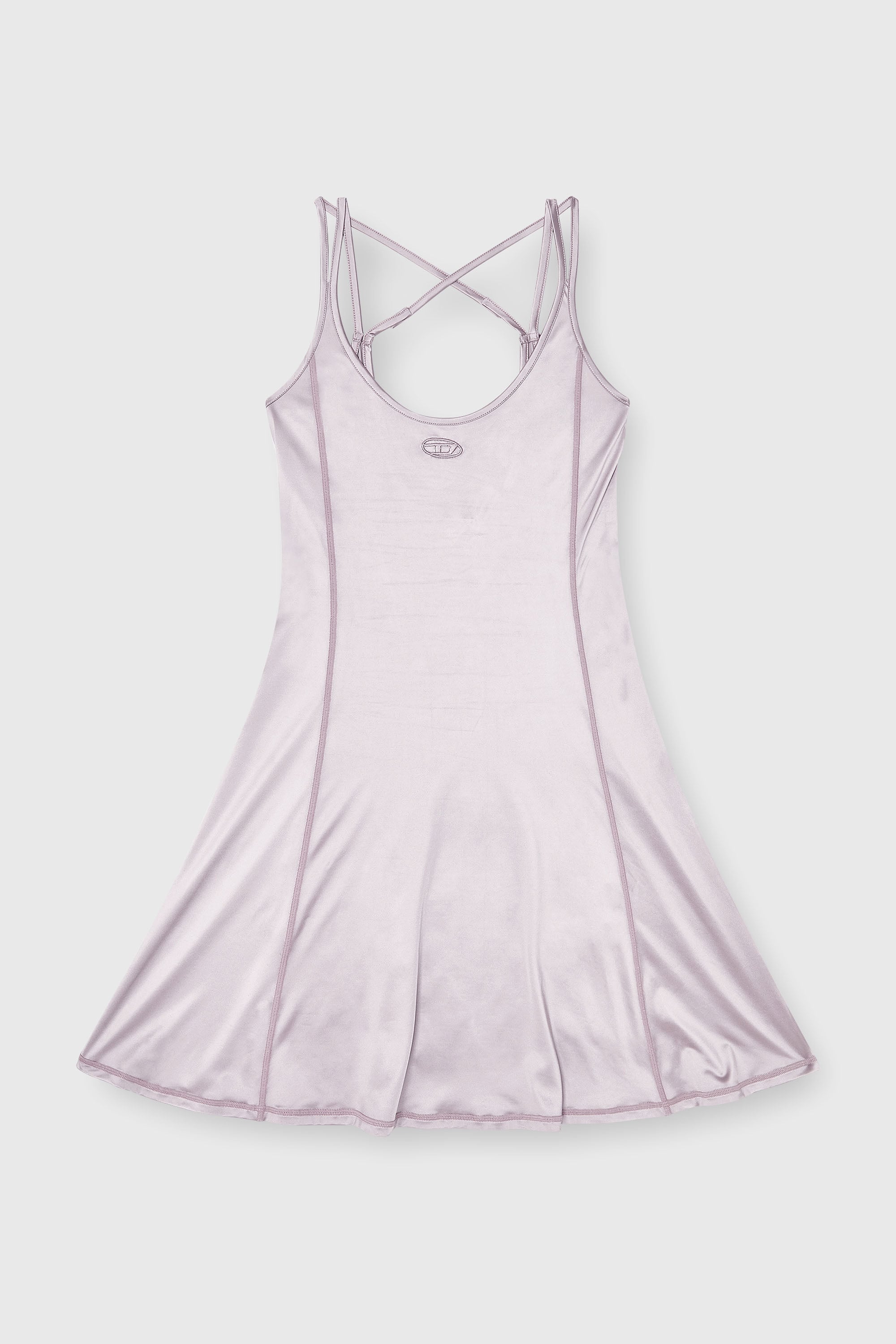 Diesel - D-IMMY, Damen Flie&szlig;endes Minikleid mit doppelten Tr&auml;gern in Lila - 1