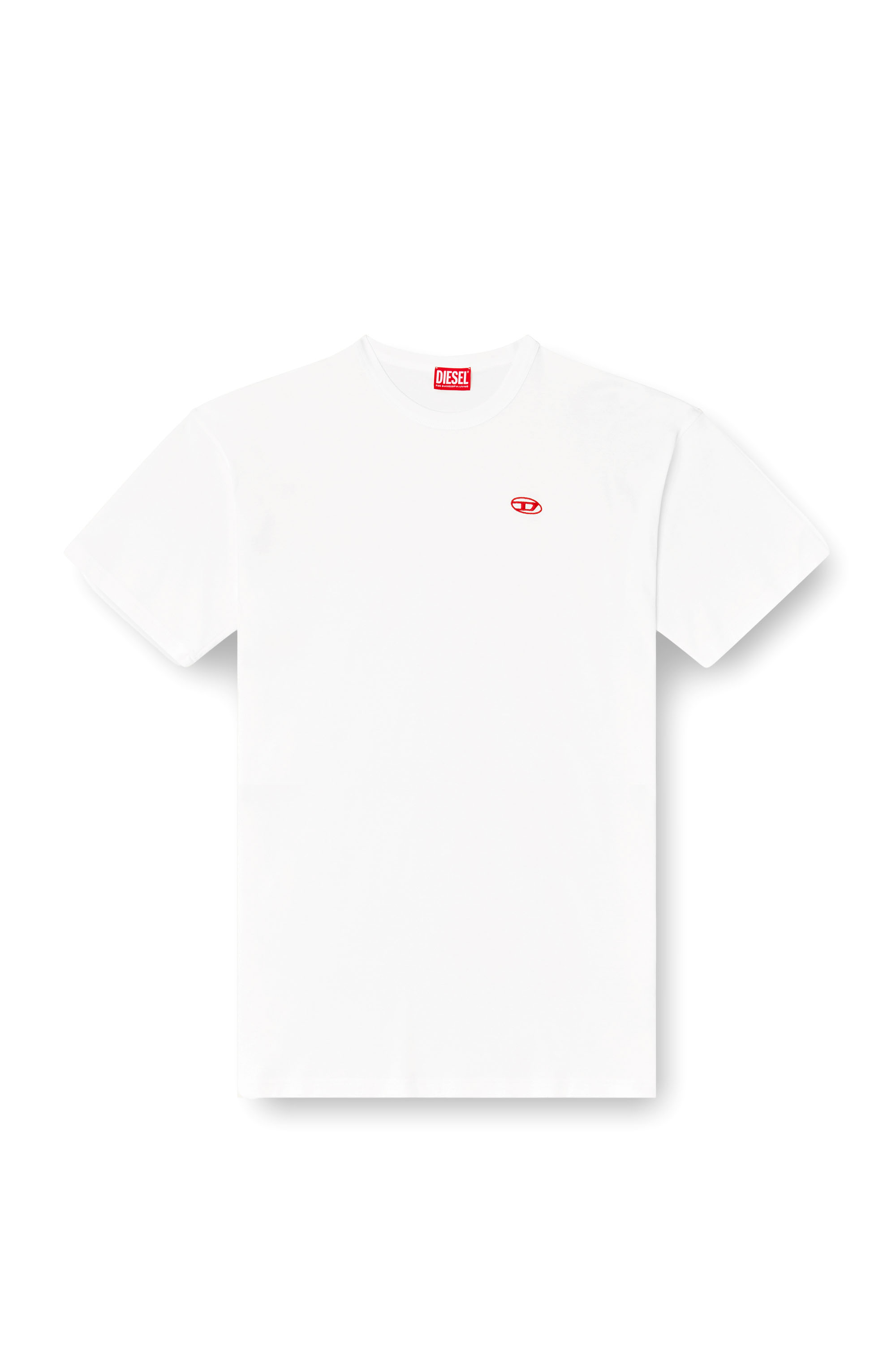 Diesel - T-BOXT-T6, Herren T-Shirt mit rotem Oval D in Weiß - 3