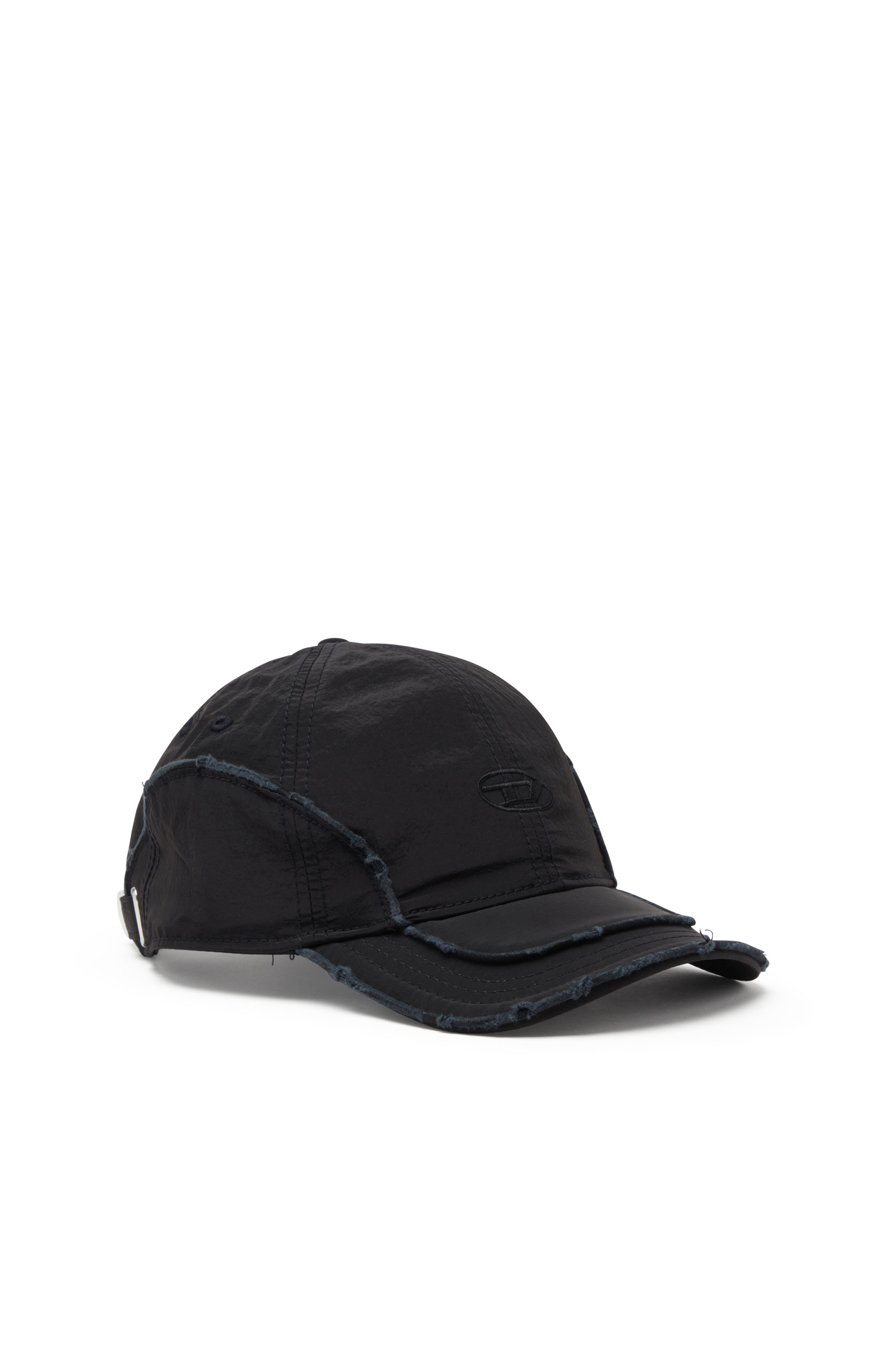 Diesel - C-ONNOR, Herren Basecap aus Knitter-Nylon mit Ton in Ton D in Schwarz - 2