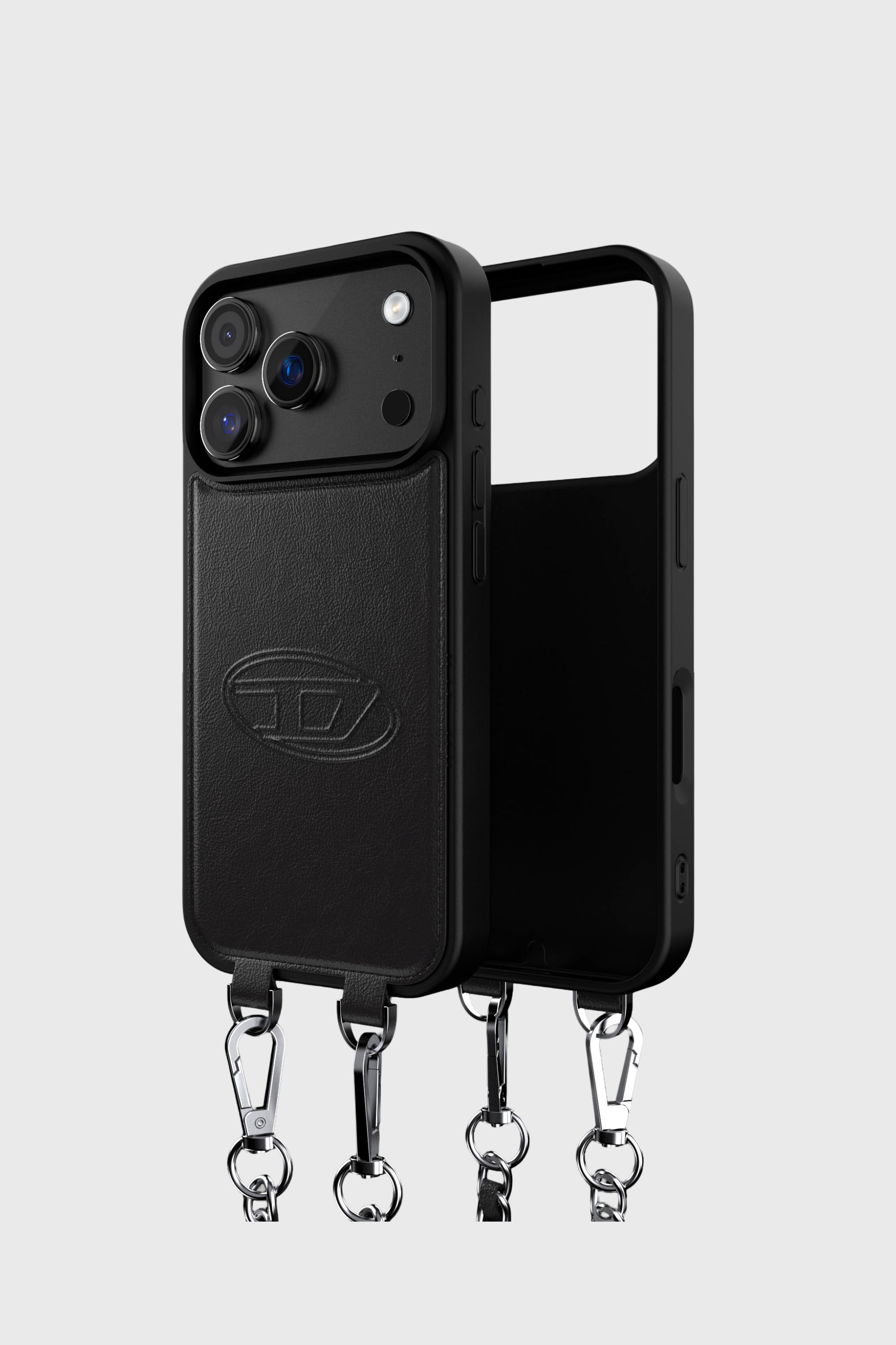 Diesel - 60662 MOULDED CASE, Unisex Oval D H&uuml;lle mit Handschlaufe und MagSafe f&uuml;r iPhone 17 Pro in Schwarz - 1