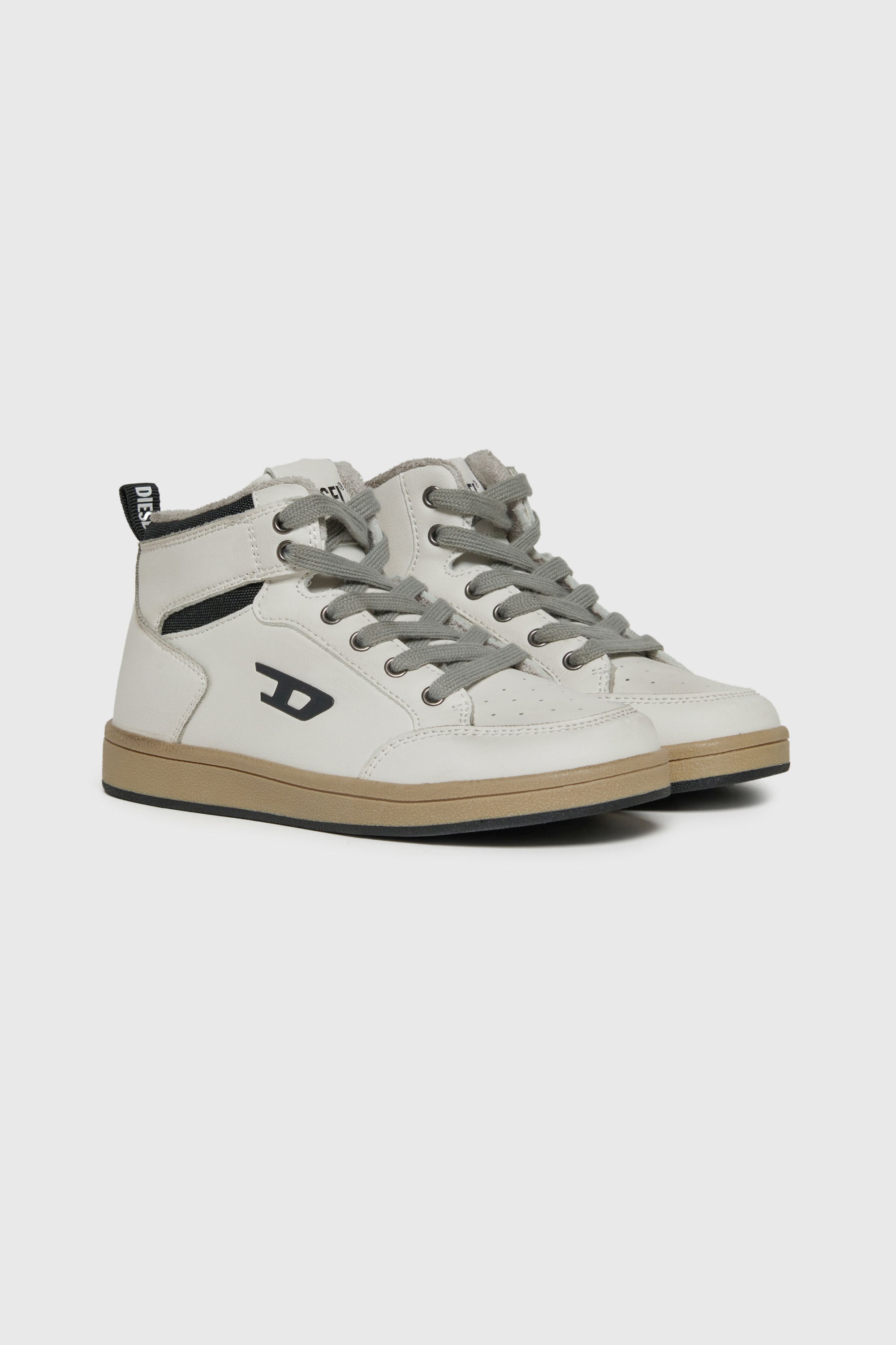 Diesel - S-KIRJY-MID, Unisex S-Kirjy - High-Top-Sneaker mit perforiertem D Logo in Wei&szlig; - 2