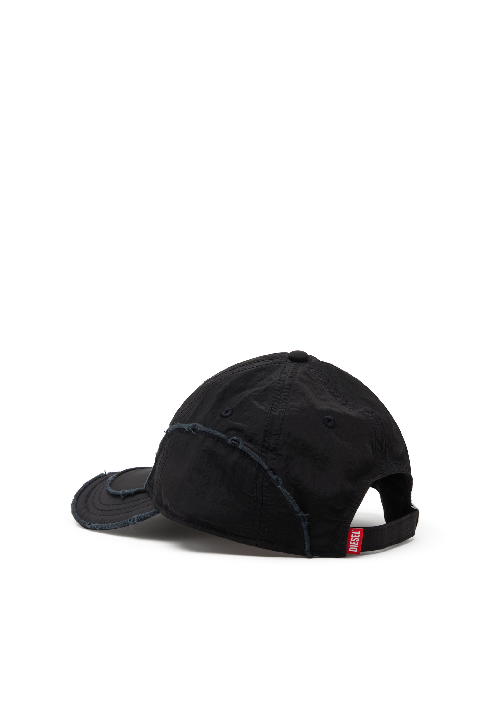 Diesel - C-ONNOR, Herren Basecap aus Knitter-Nylon mit Ton in Ton D in Schwarz - 2