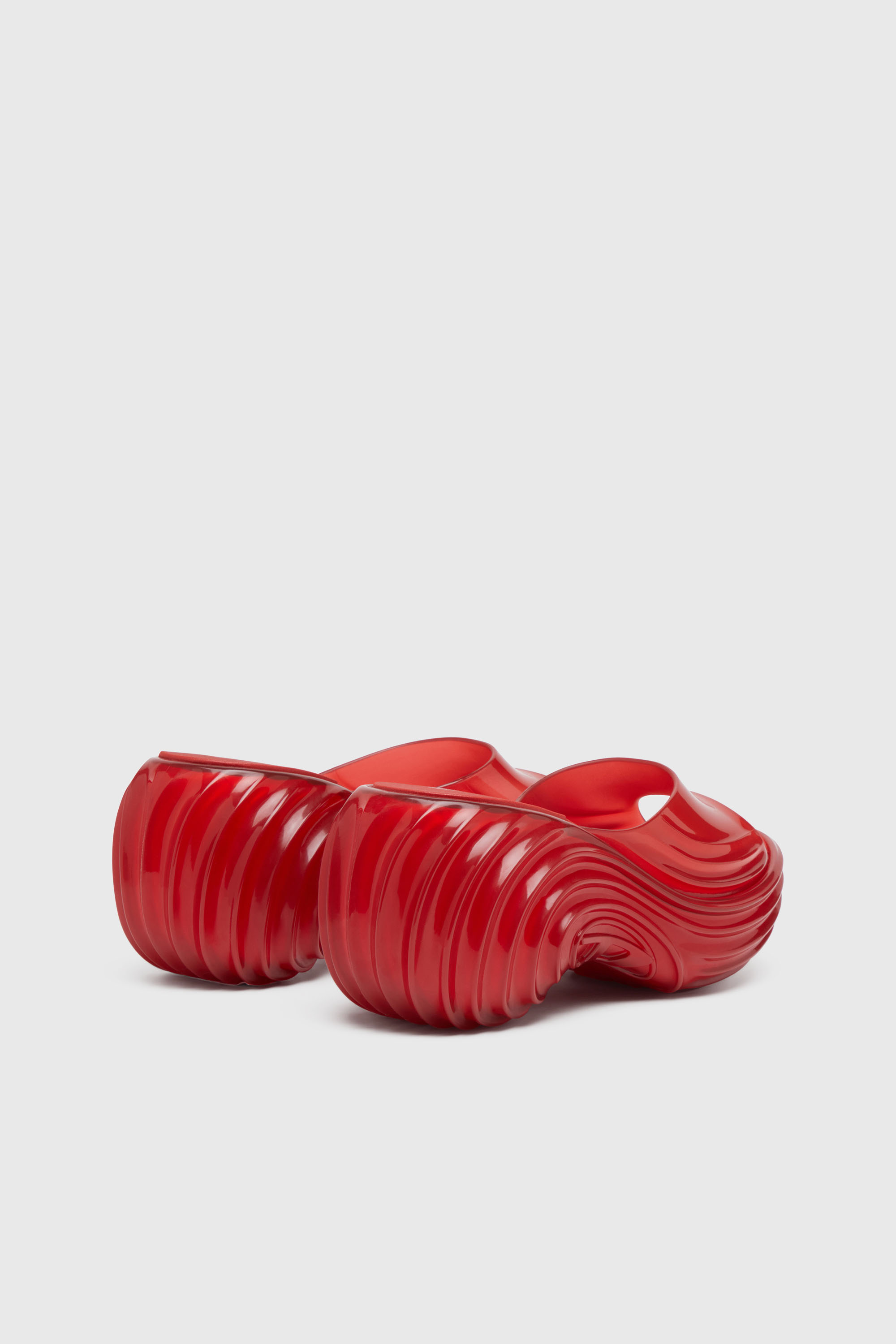 Diesel - MELISSA QUANTUM PLATFORM, Damen Plateau-Pantolette aus Melflex&reg; in Rot - 3