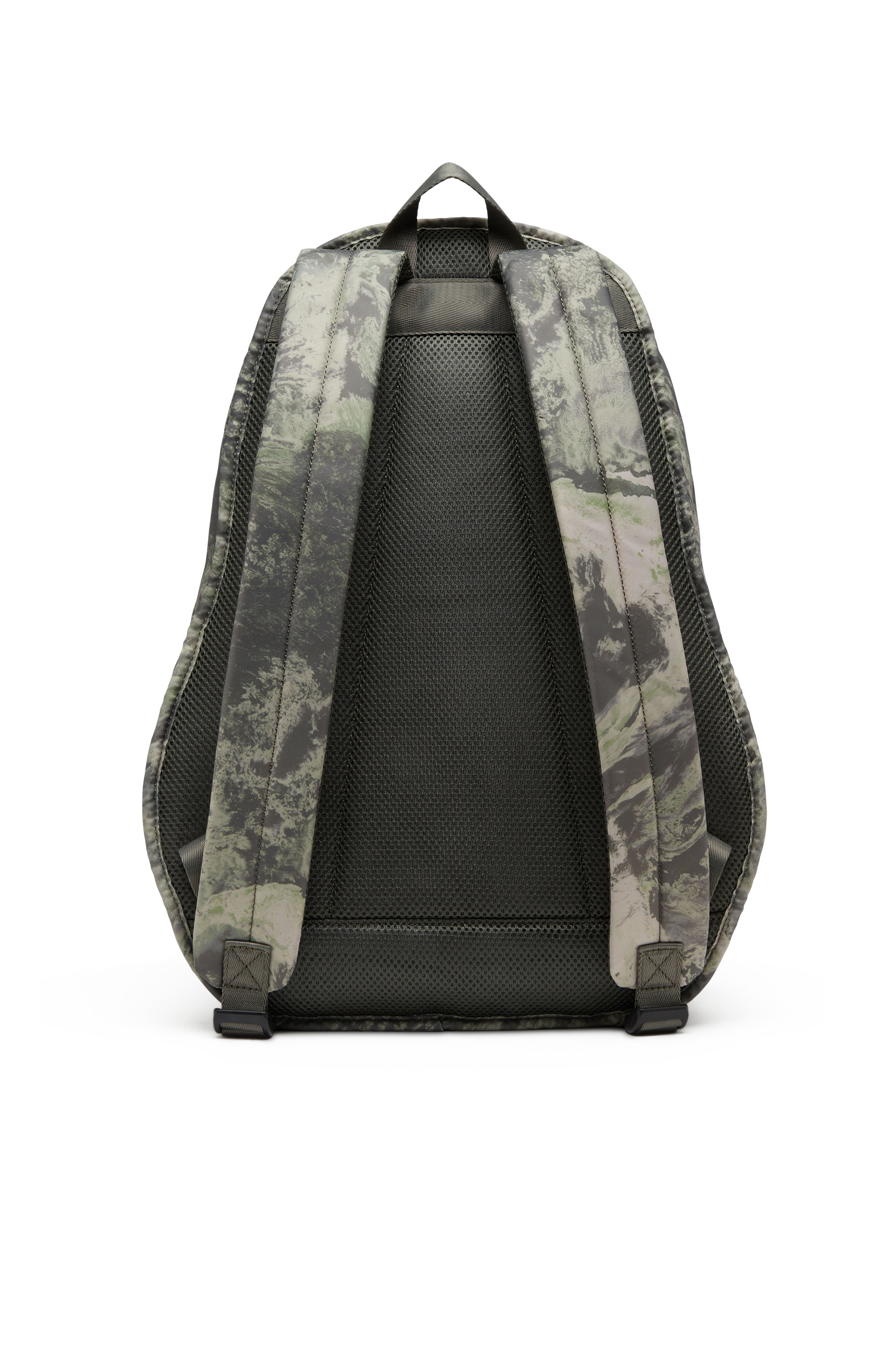 Diesel - RAVE BACKPACK X, Herren Rave Backpack X - Rucksack aus recyceltem Stoff mit Earth-Print in Grau/Blau - 3