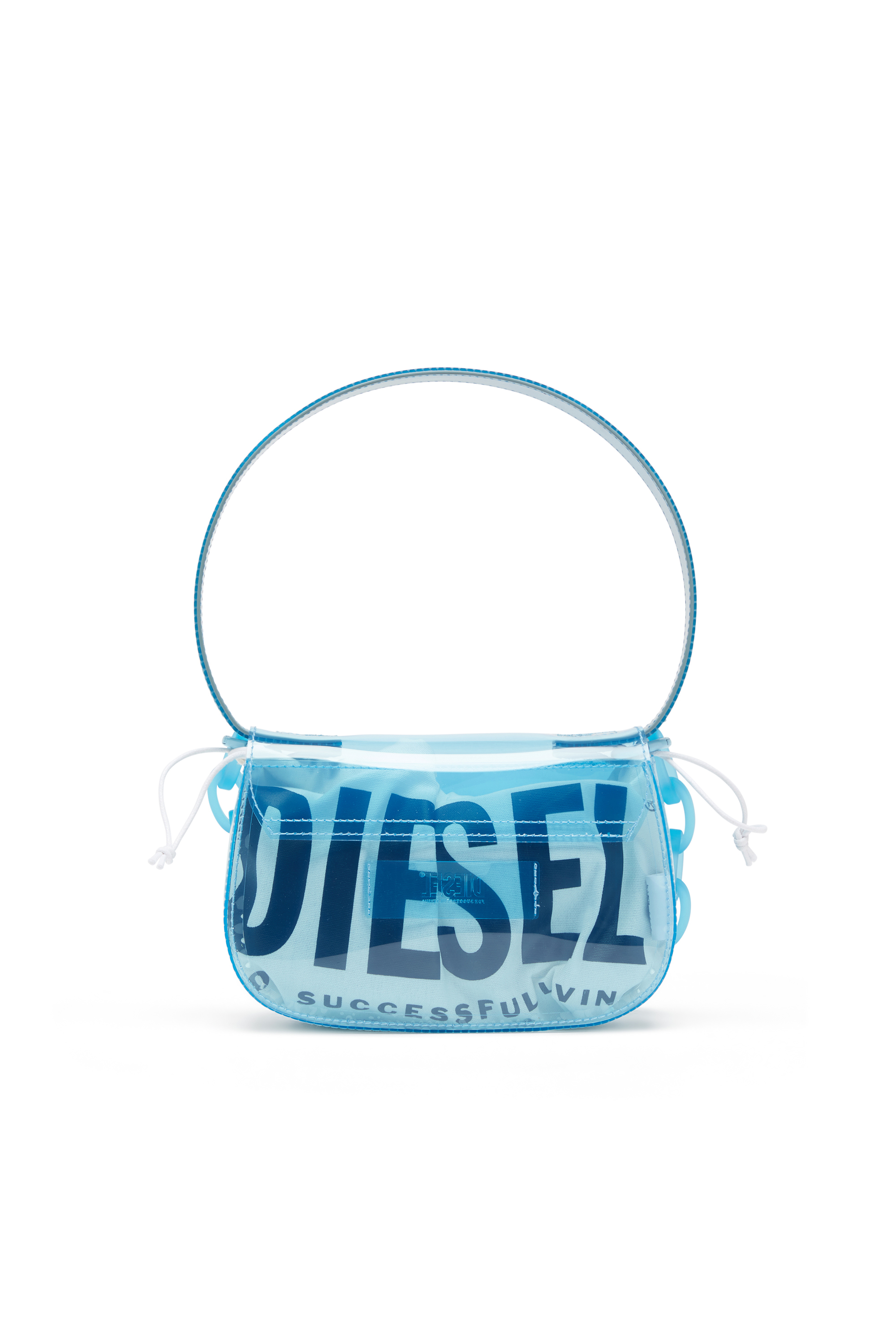 Diesel - 1DR, Damen 1DR-Ikonische Umhängetasche aus transparentem TPU in Blau - 2