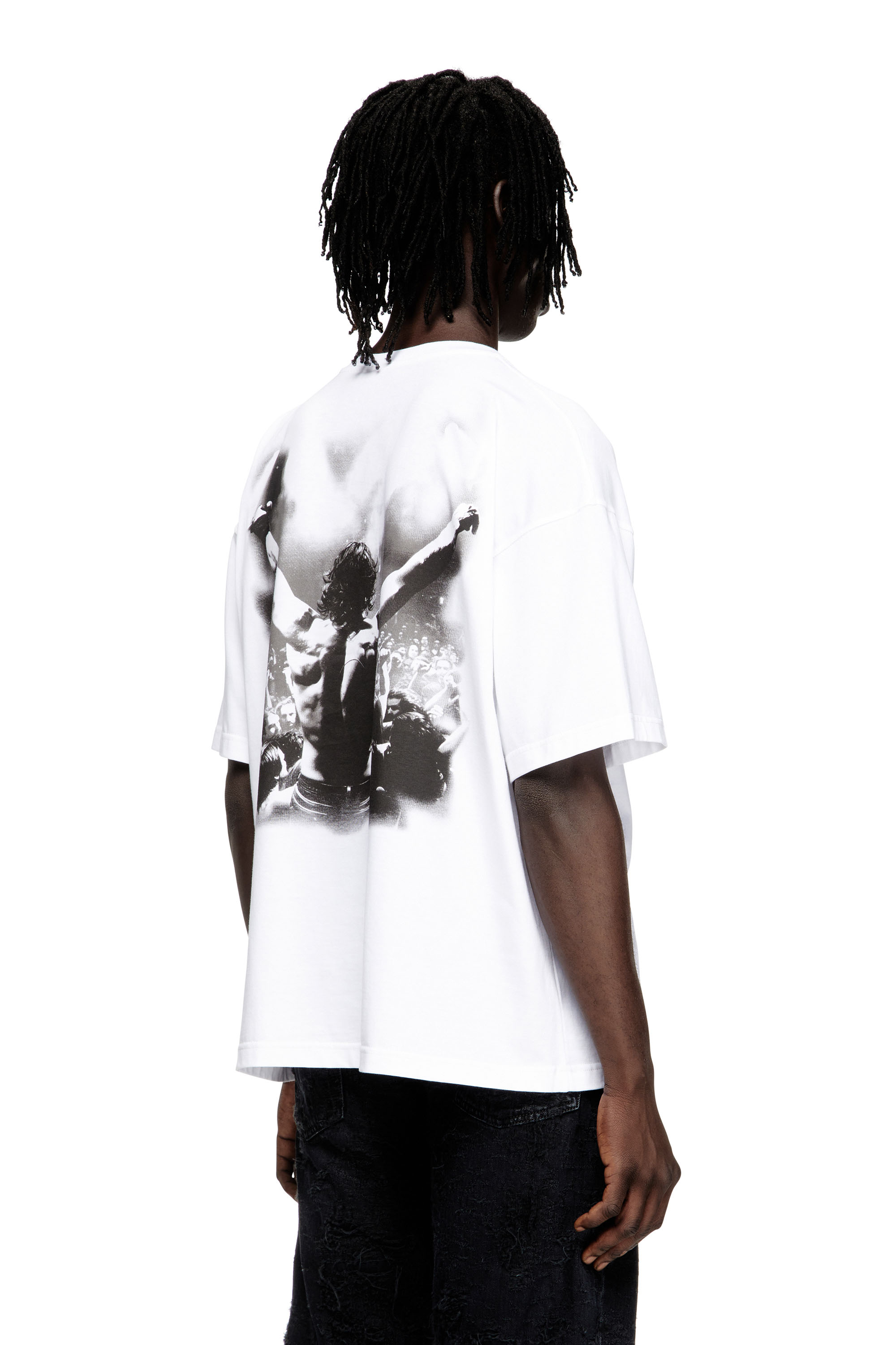 Diesel - T-BOXT-T23, Herren Baumwoll-T-Shirt mit Grafikdruck in Weiß - 4