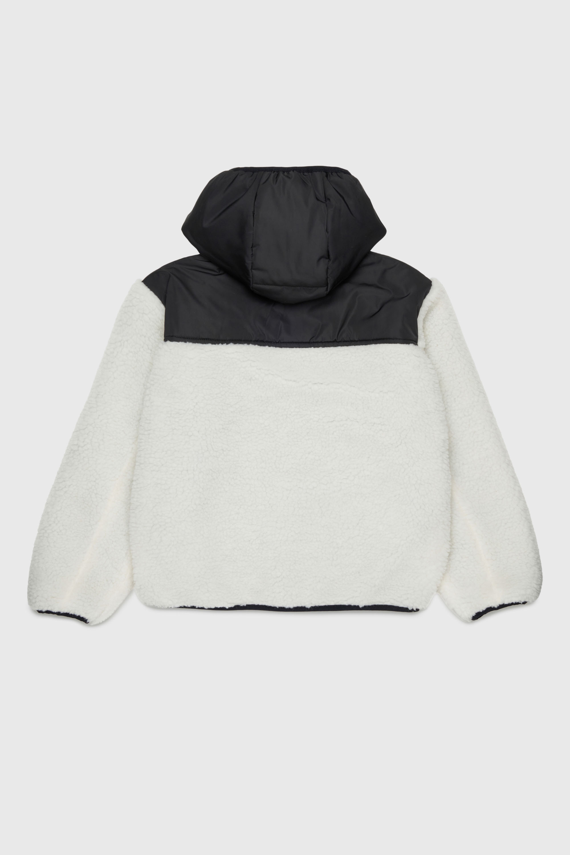 Diesel - JSHEAR, Herren Kapuzensweatjacke aus nylon und teddy-fleece in Wei&szlig; - 2
