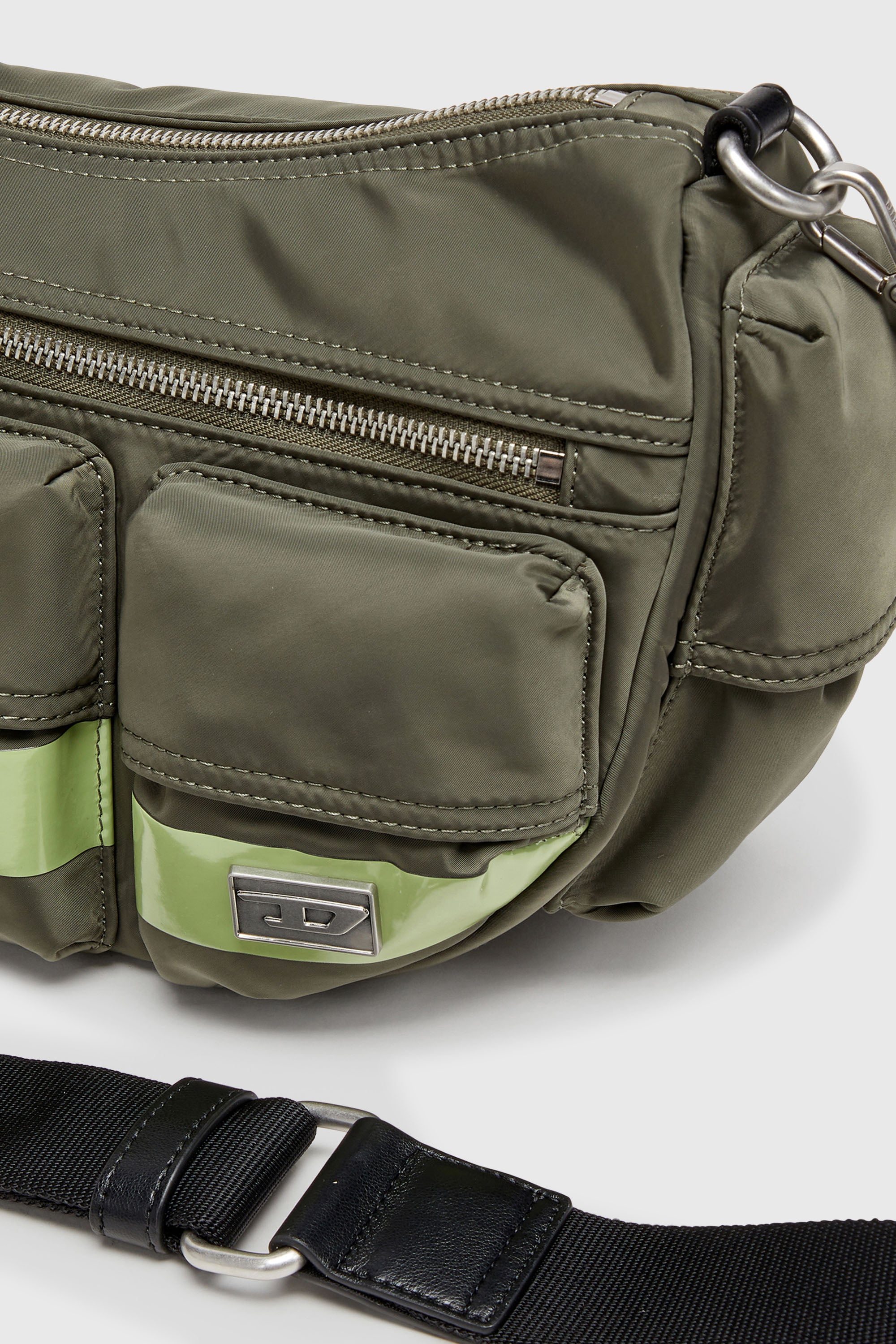Diesel - MULTI-PKTS SHOULDER BAG X, Unisex's Multi-Pkts - Shoulder bag with color-block design in Green/Yellow - 5