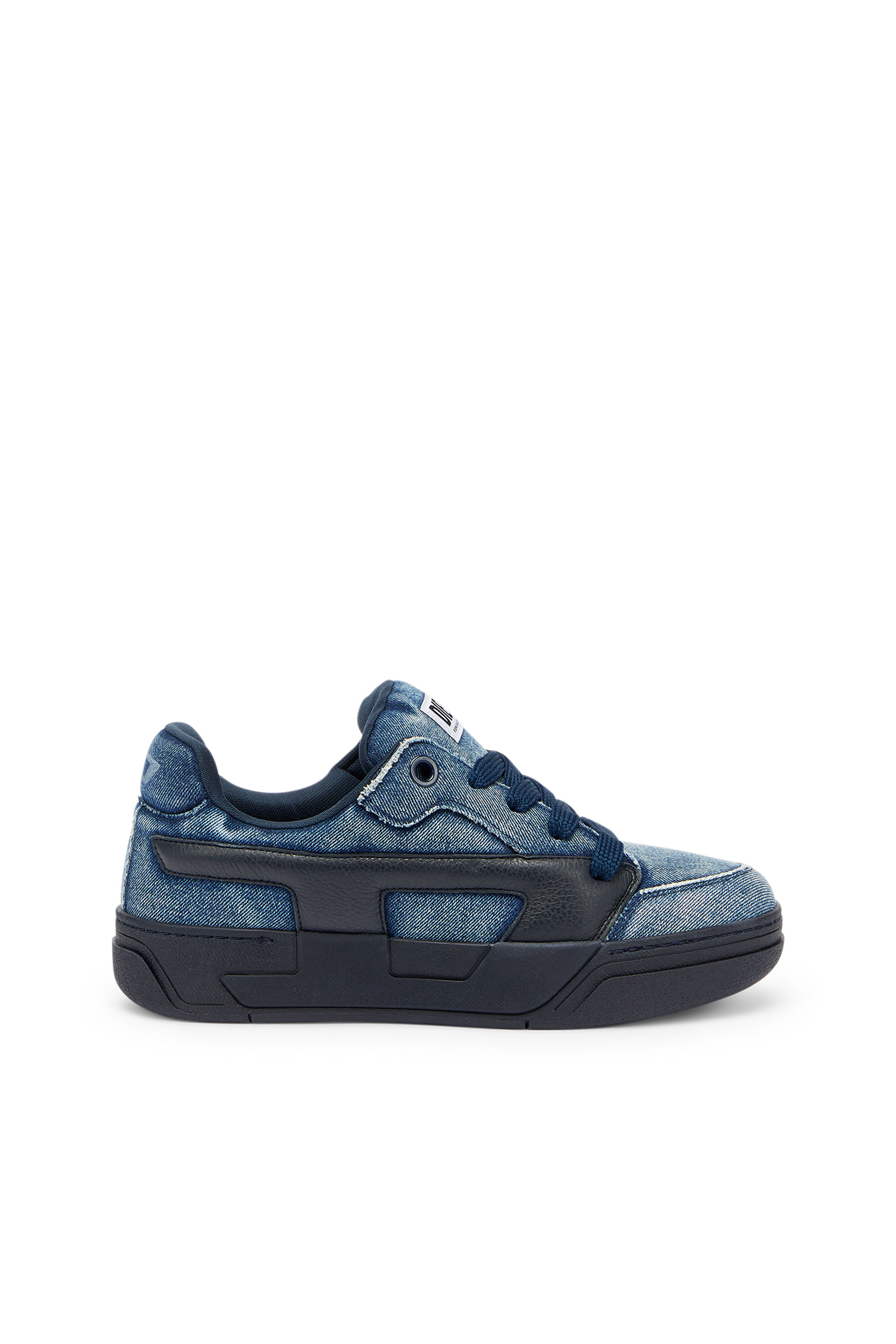 Diesel - S-D-OLLIE LOW, Herren S-D-Ollie &ndash; Sneakers aus gewaschenem, ausgefranstem Denim in Blau - 1