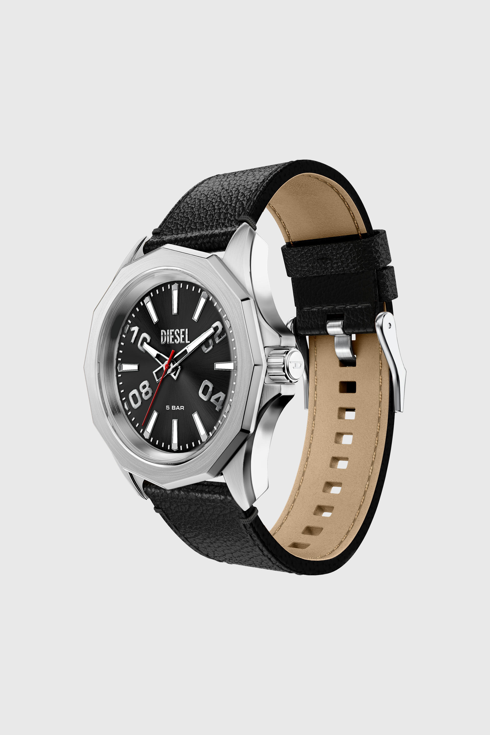 Diesel - DZ2248 WATCH, Herren Stinger Uhr mit schwarzem Lederarmband in Schwarz - 5