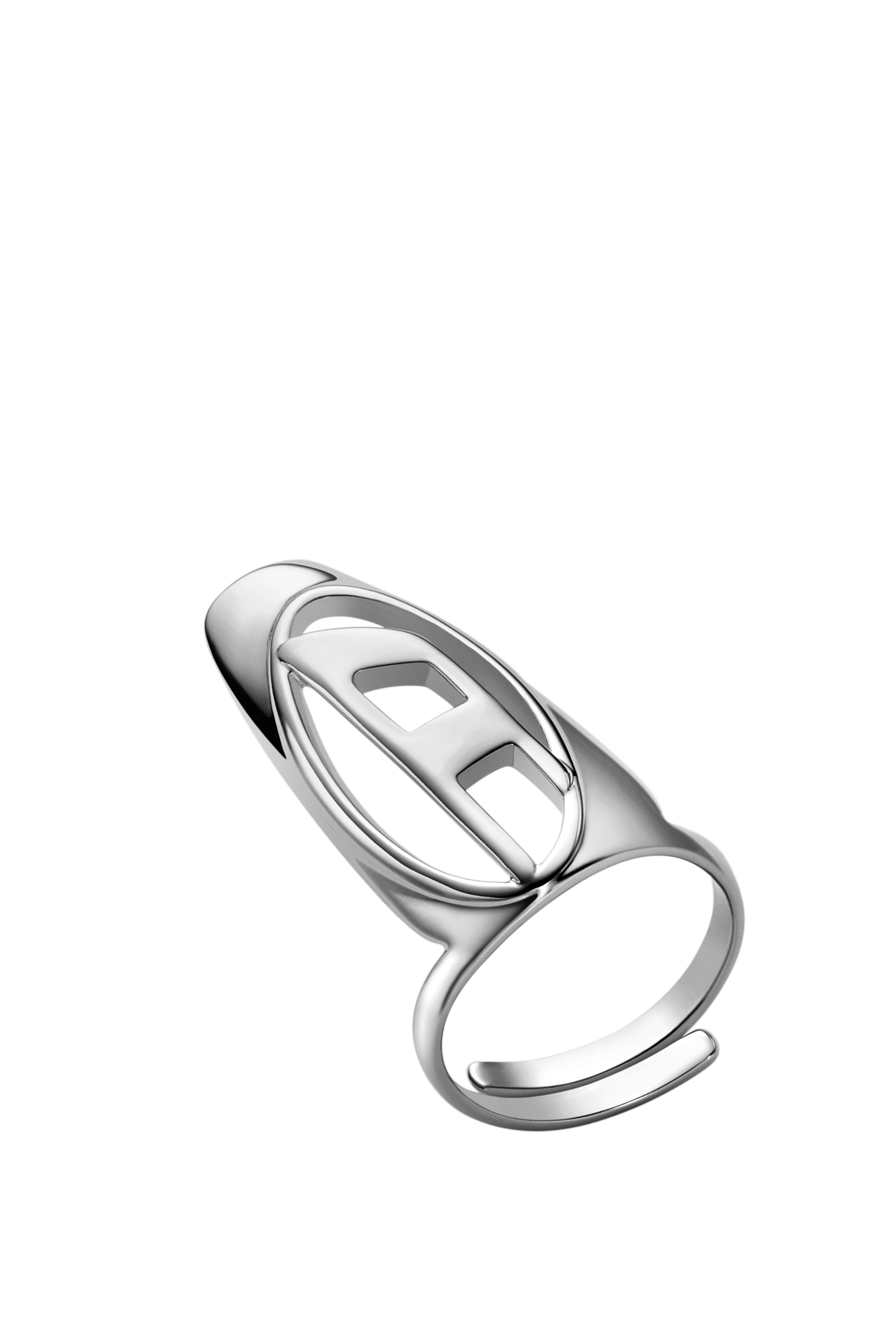 Diesel - DX1525 JEWEL, Unisex Silver-tone brass nail ring in Silver - Image 1