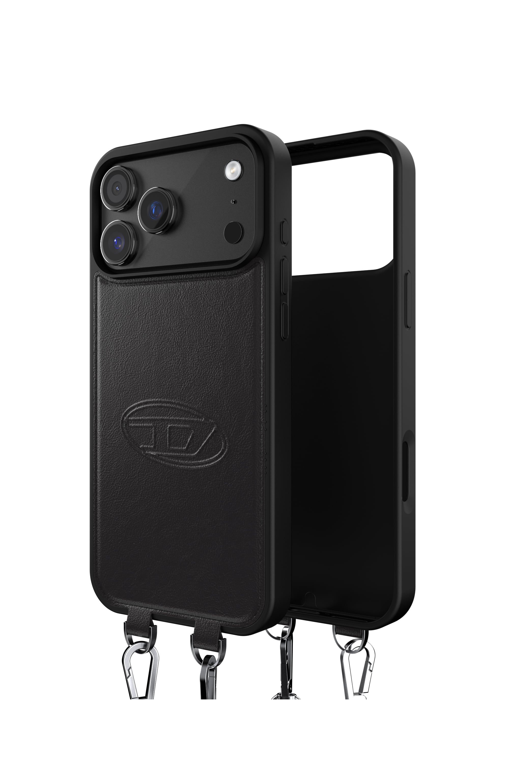 Diesel - 60663 MOULDED CASE, Unisex Oval D H&uuml;lle mit Handschlaufe und MagSafe f&uuml;r iPhone 17 Pro Max in Schwarz - 1