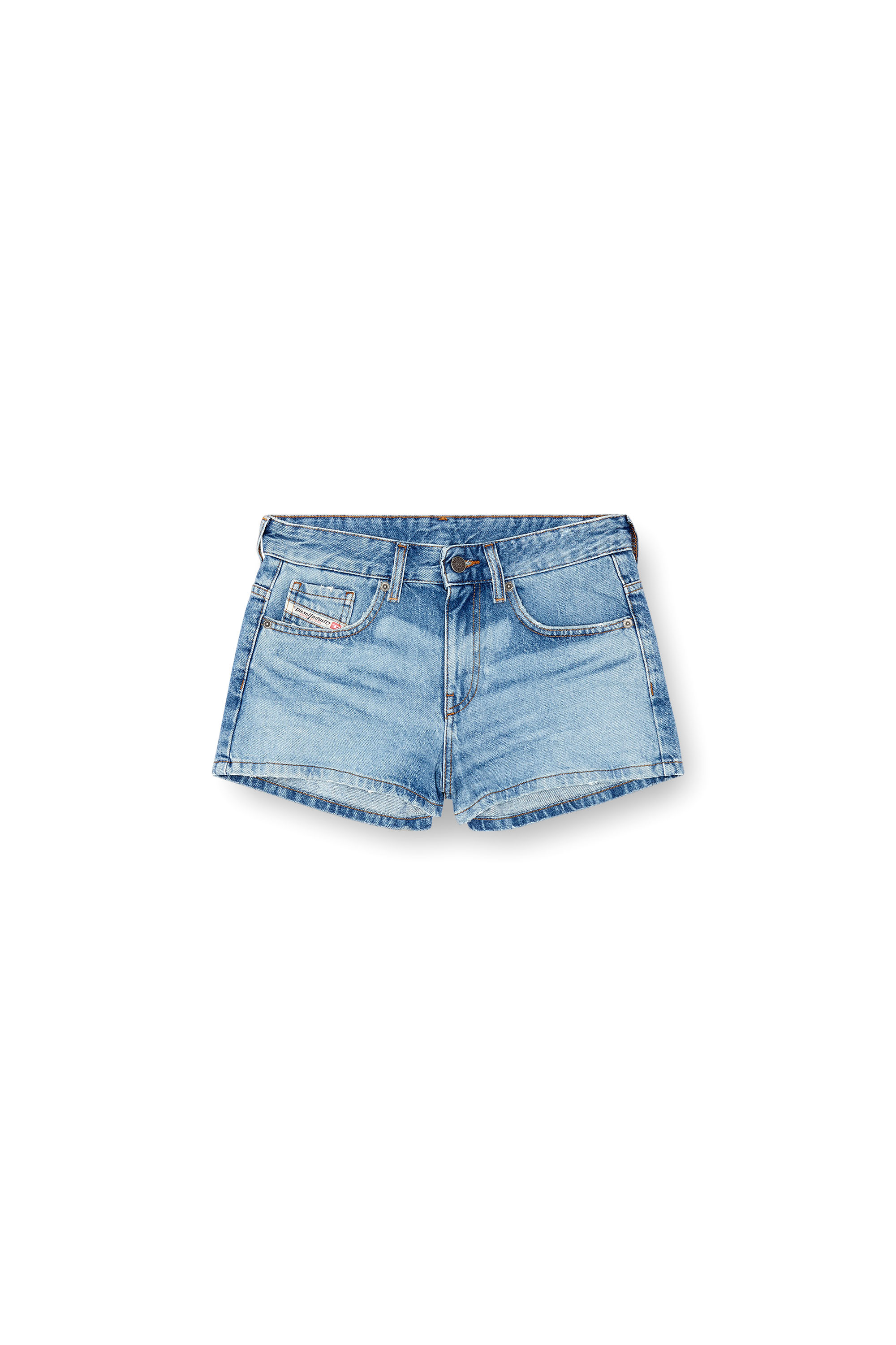 Diesel - DE-YUBA, Damen Shorts aus Denim in Hellblau - 2