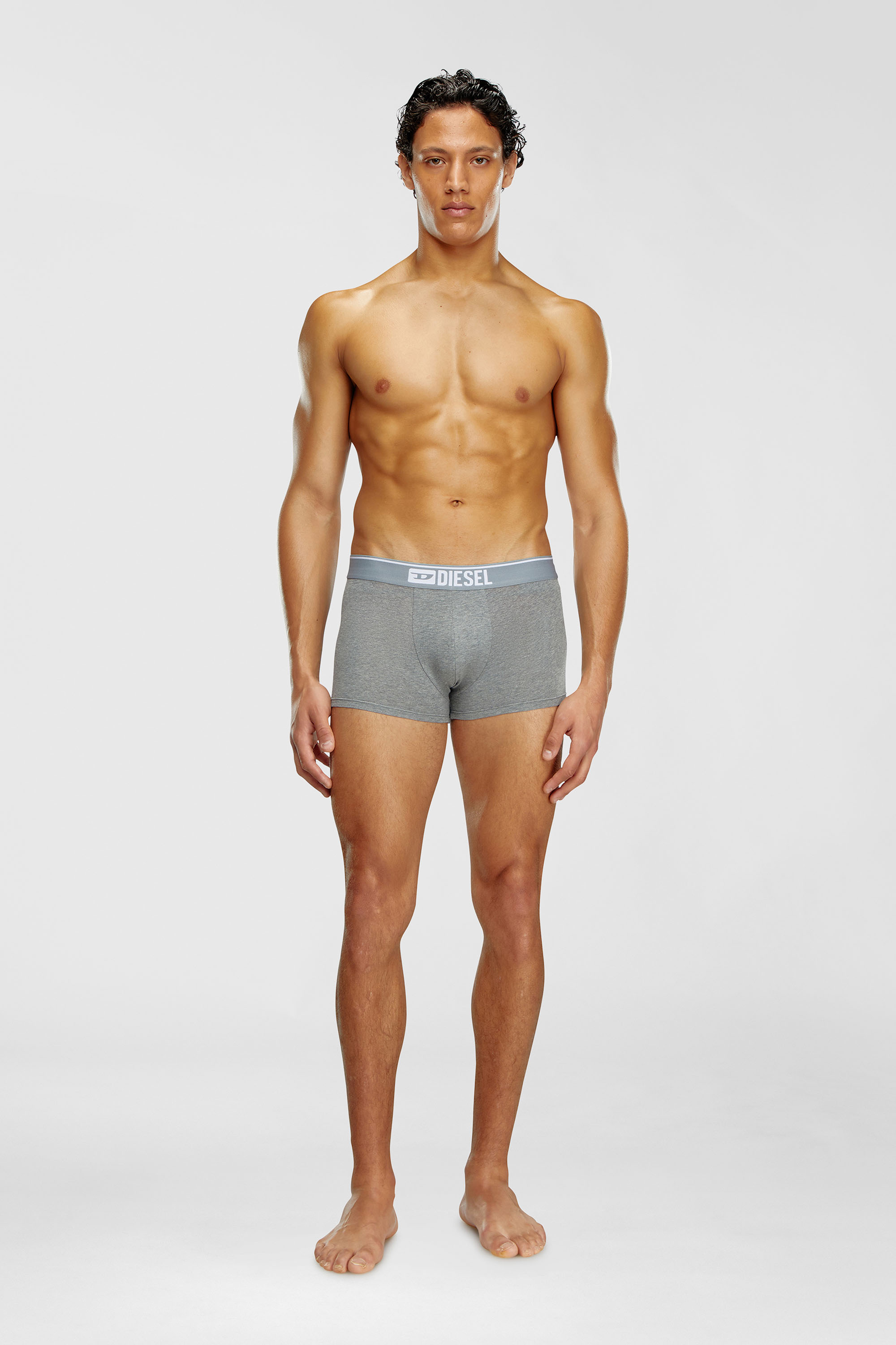 Diesel - UMBX-DAMIENTHREEPACK, Man's Three-pack of plain boxer briefs in White/Grey - 2