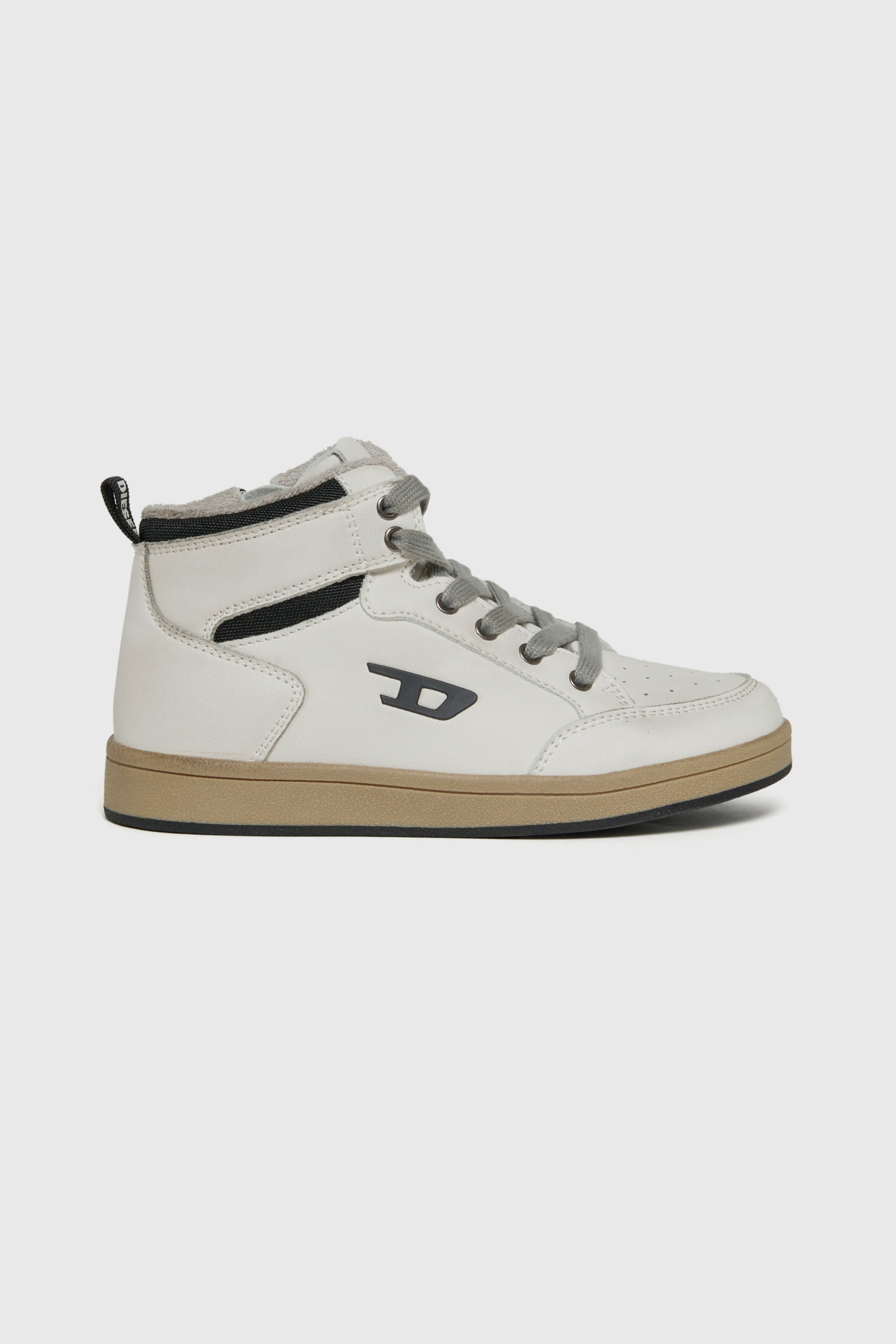 Diesel - S-KIRJY-MID, Unisex S-Kirjy - High-Top-Sneaker mit perforiertem D Logo in Wei&szlig; - 1