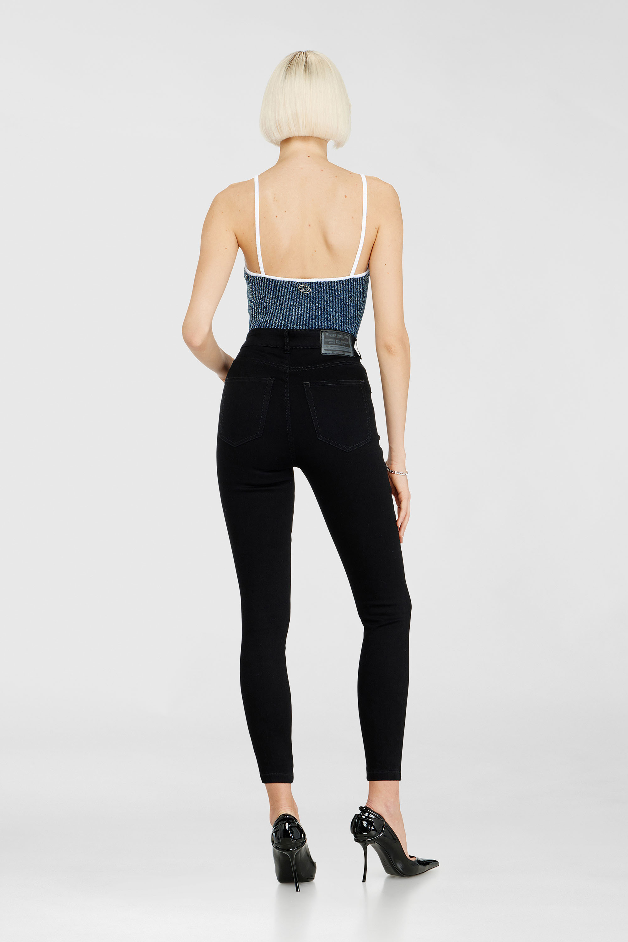 Diesel - Damen Skinny Jeans 1984 Slandy-High 069EF, Schwarz/Dunkelgrau - 3
