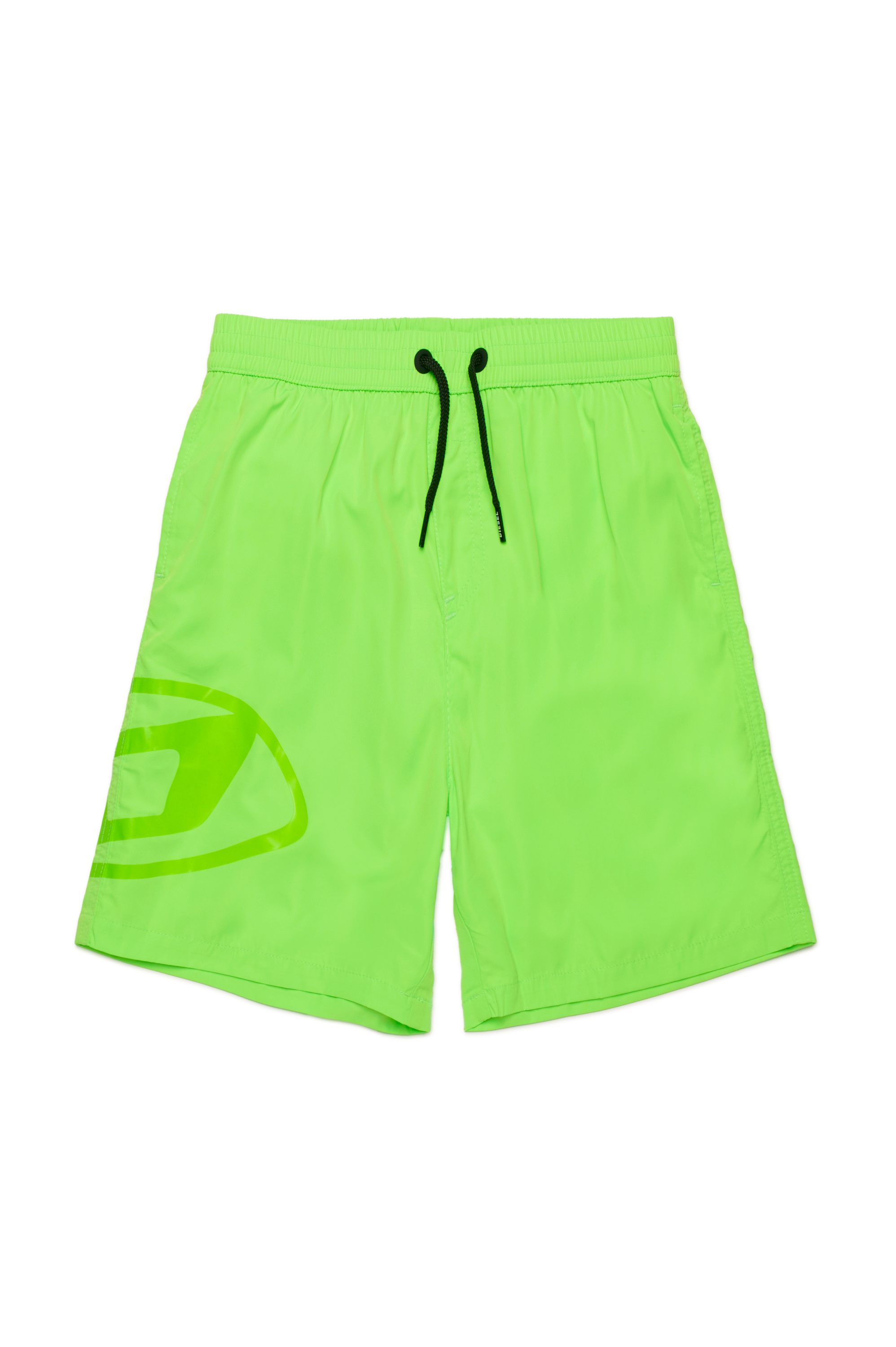 Diesel - MIPRUL, Herren Badeshorts mit farbgleichem Oval D-Logo in Neongrün - 1