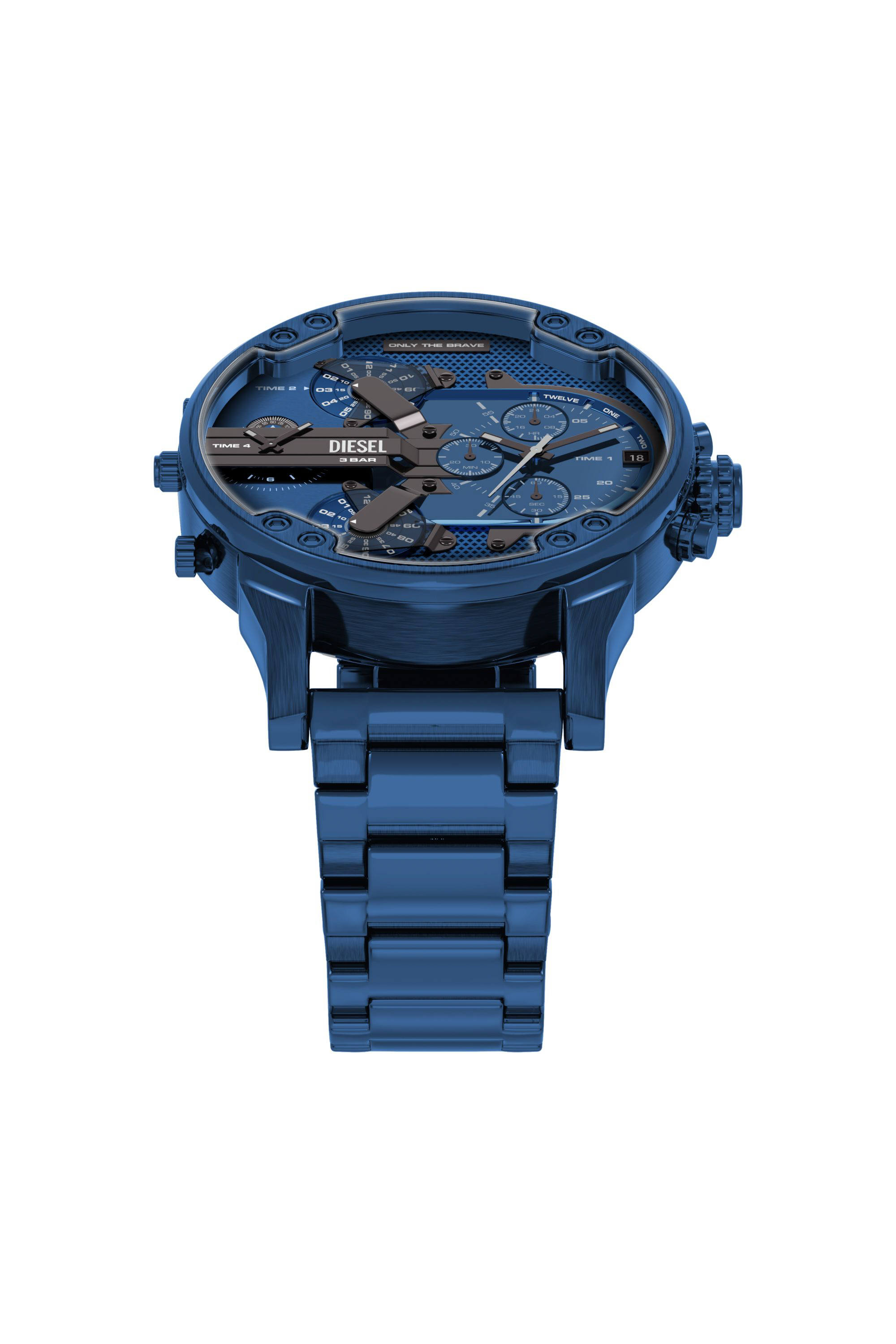 Diesel - DZ7496 WATCH, Herren Mr. Daddy 2.0 Uhr aus blauem Edelstahl in Blau - 4