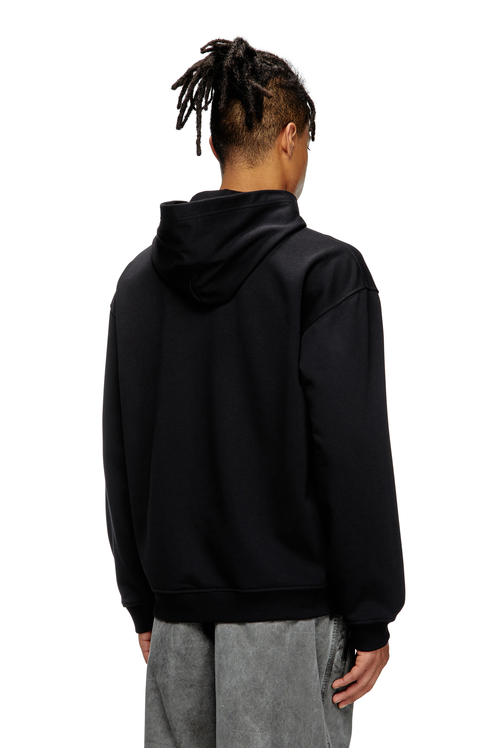 Diesel - S-BOXT-HOOD-T3, Herren Kapuzenpullover mit Sprüheffekt-Print in Schwarz - 2