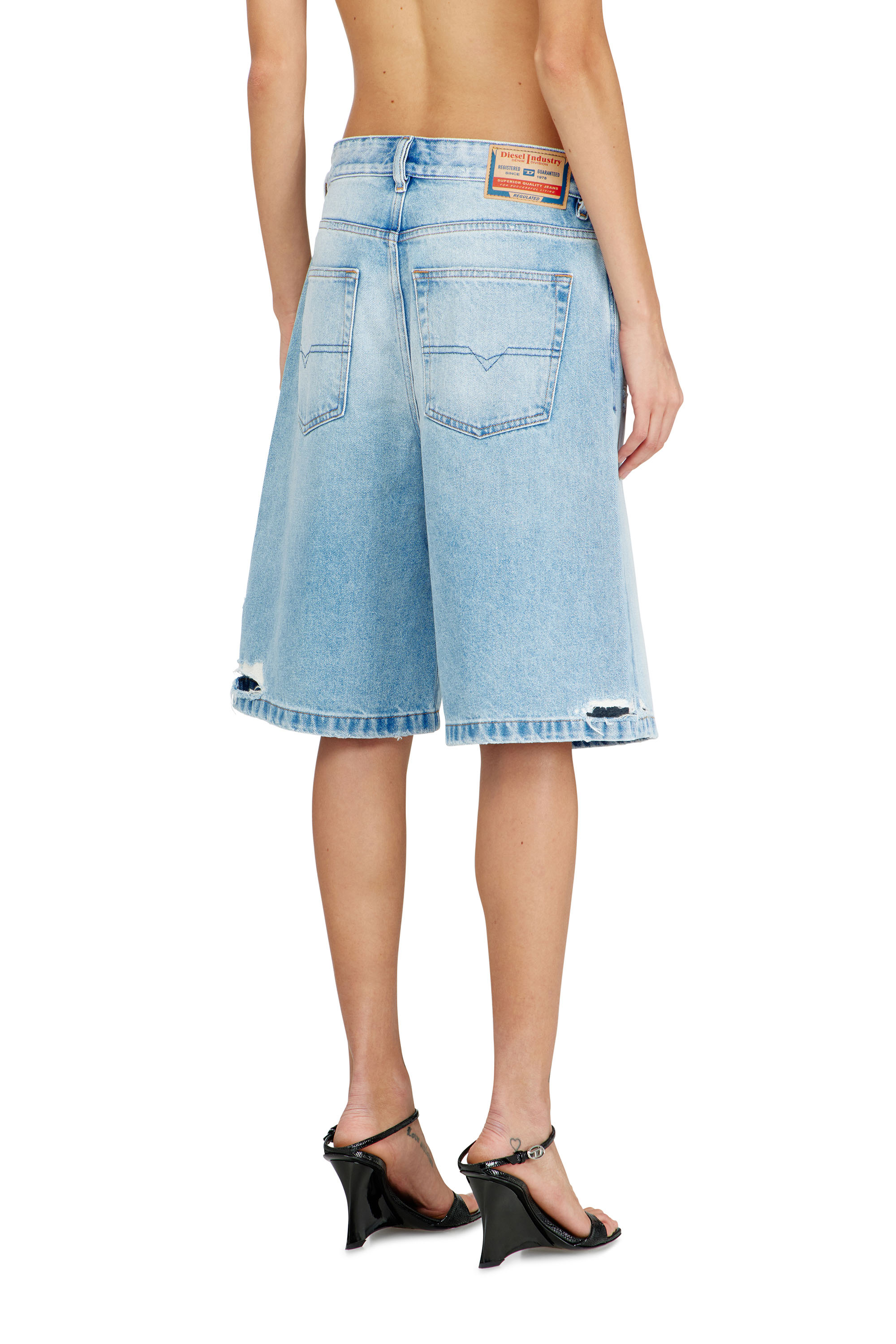 Diesel - DE-SIRE-SHORT, Damen Shorts aus Destroyed-Denim in null - 4