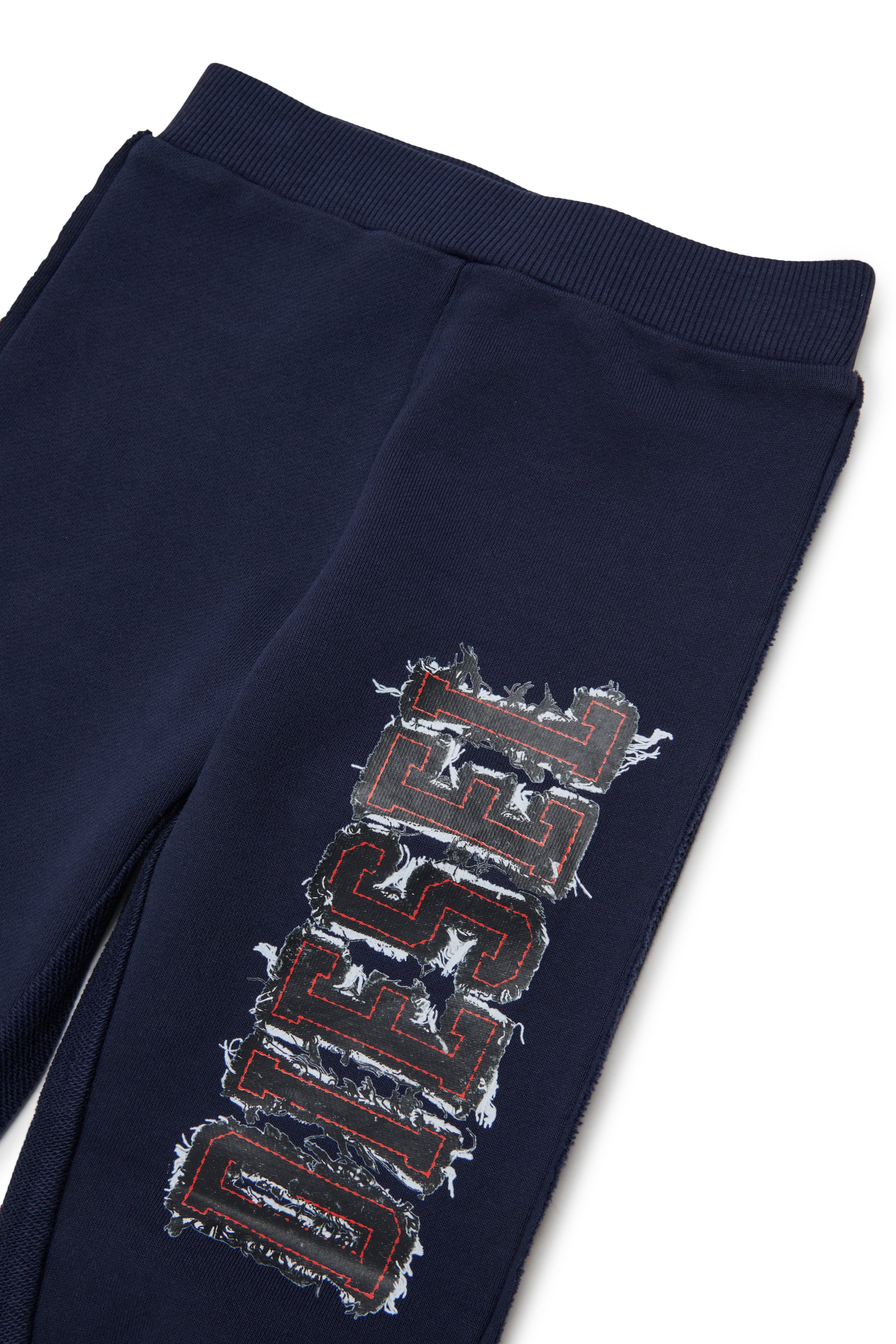 Diesel - PEANSB, Herren Sweatpants mit Logo im Fransen-Look in Dunkelblau - 3