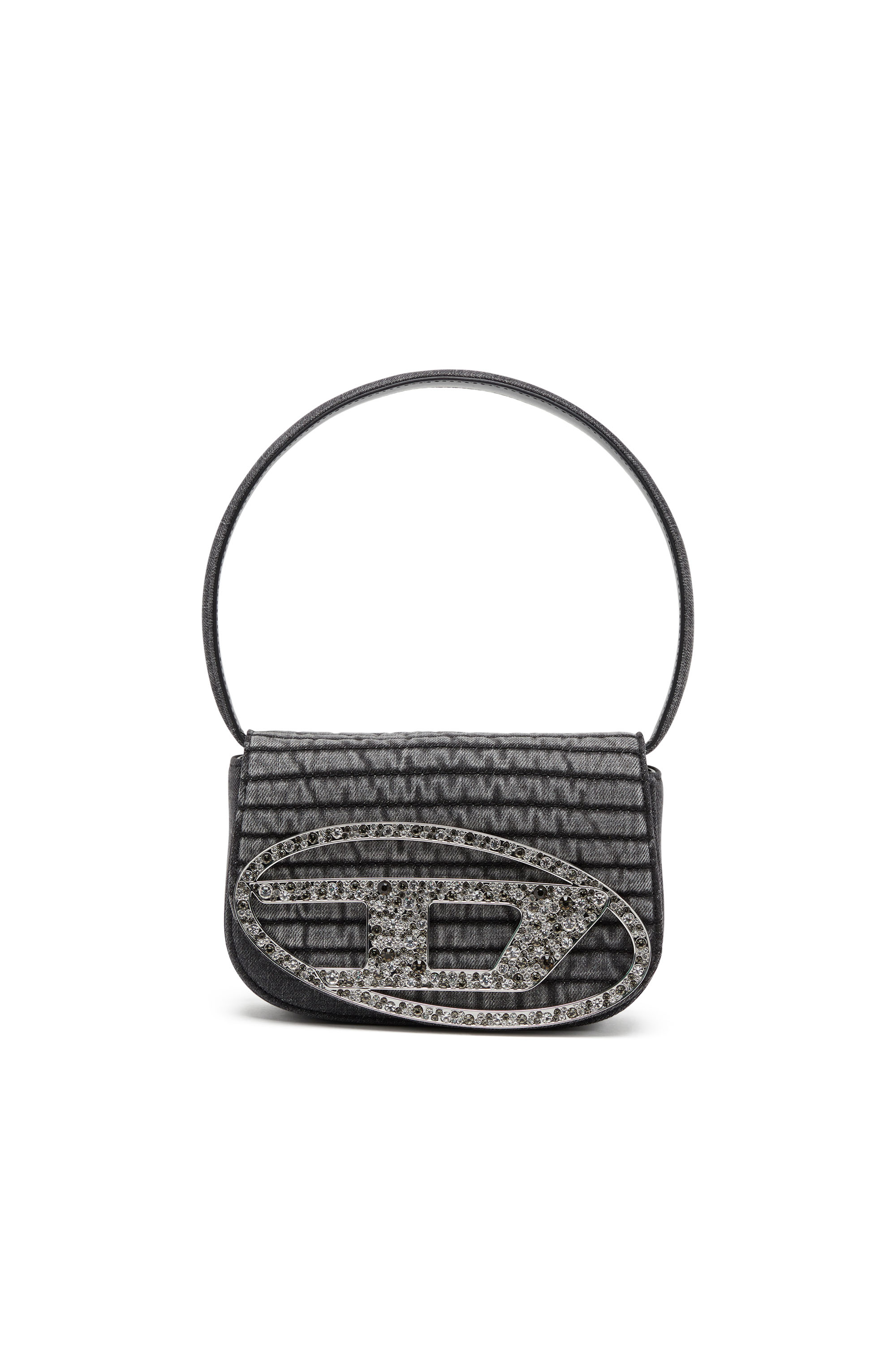 Diesel - 1DR, Damen 1DR Shoulder Bag - Ikonische Schultertasche aus wattiertem Denim in Schwarz - 1