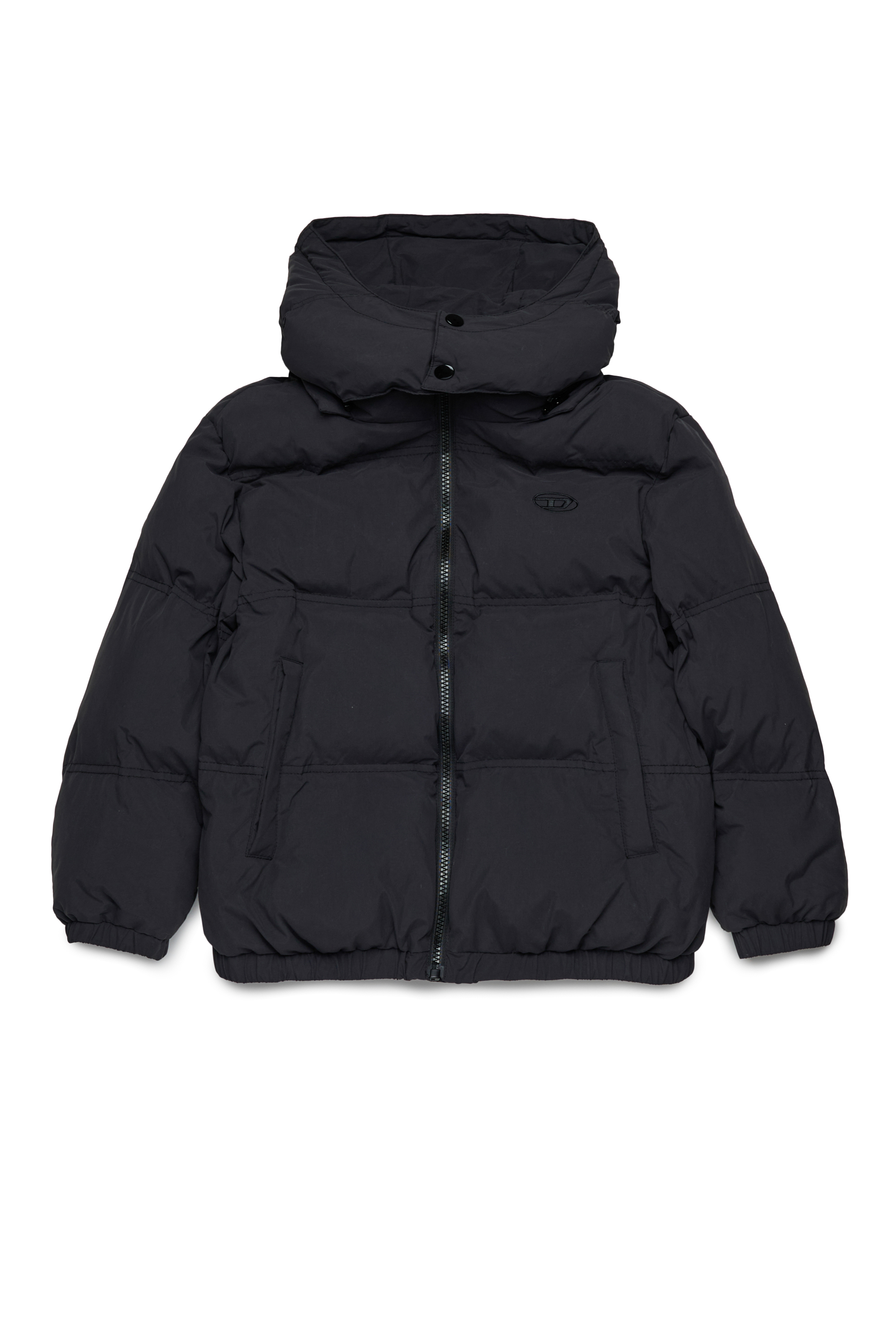 Diesel - JWRAVEEL, Unisex Nylonjacke mit Kapuze in Schwarz - 1