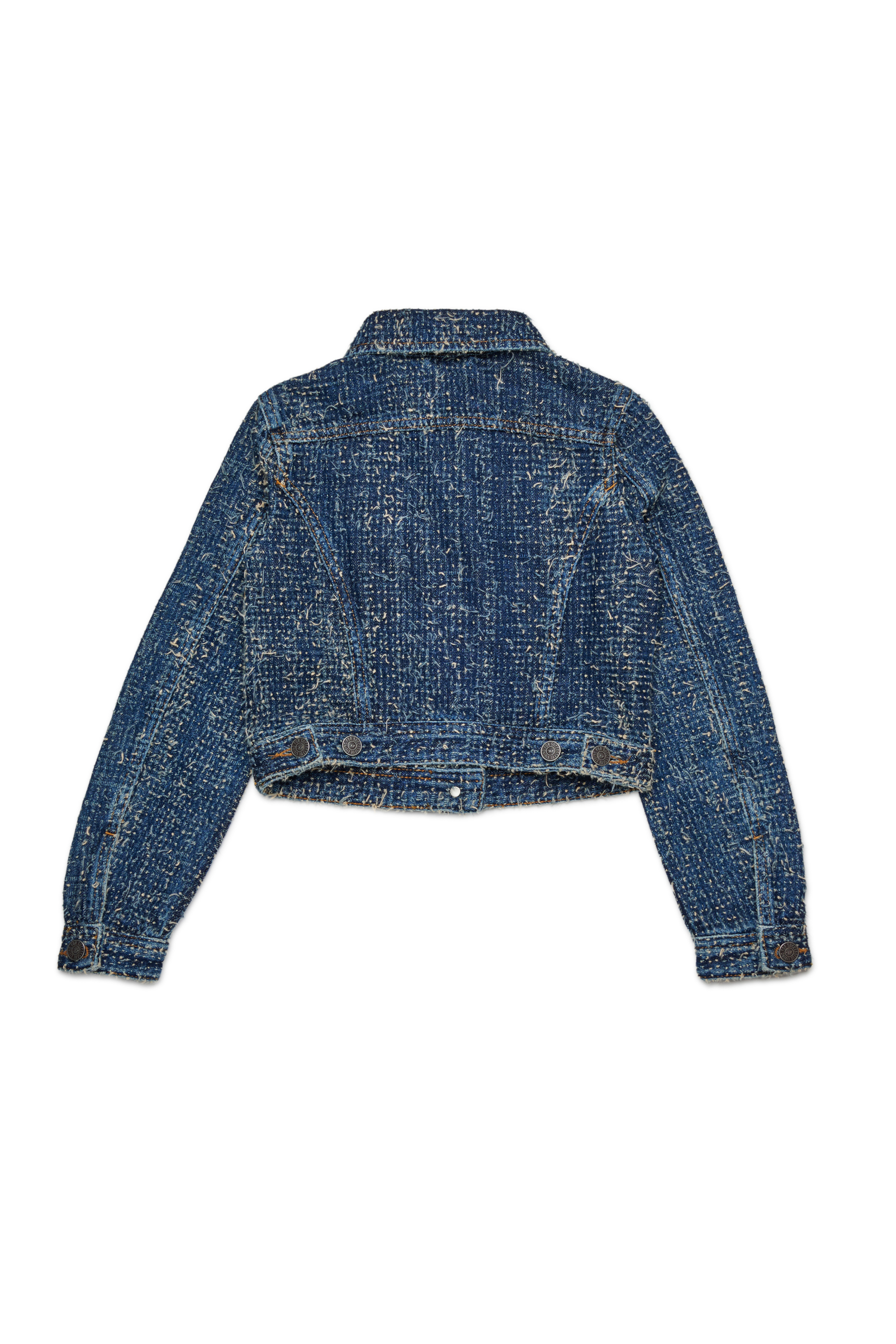 Diesel - JSLIMMY-J, Damen Denimjacke mit Bouclé-Effekt in Dunkelblau - 2