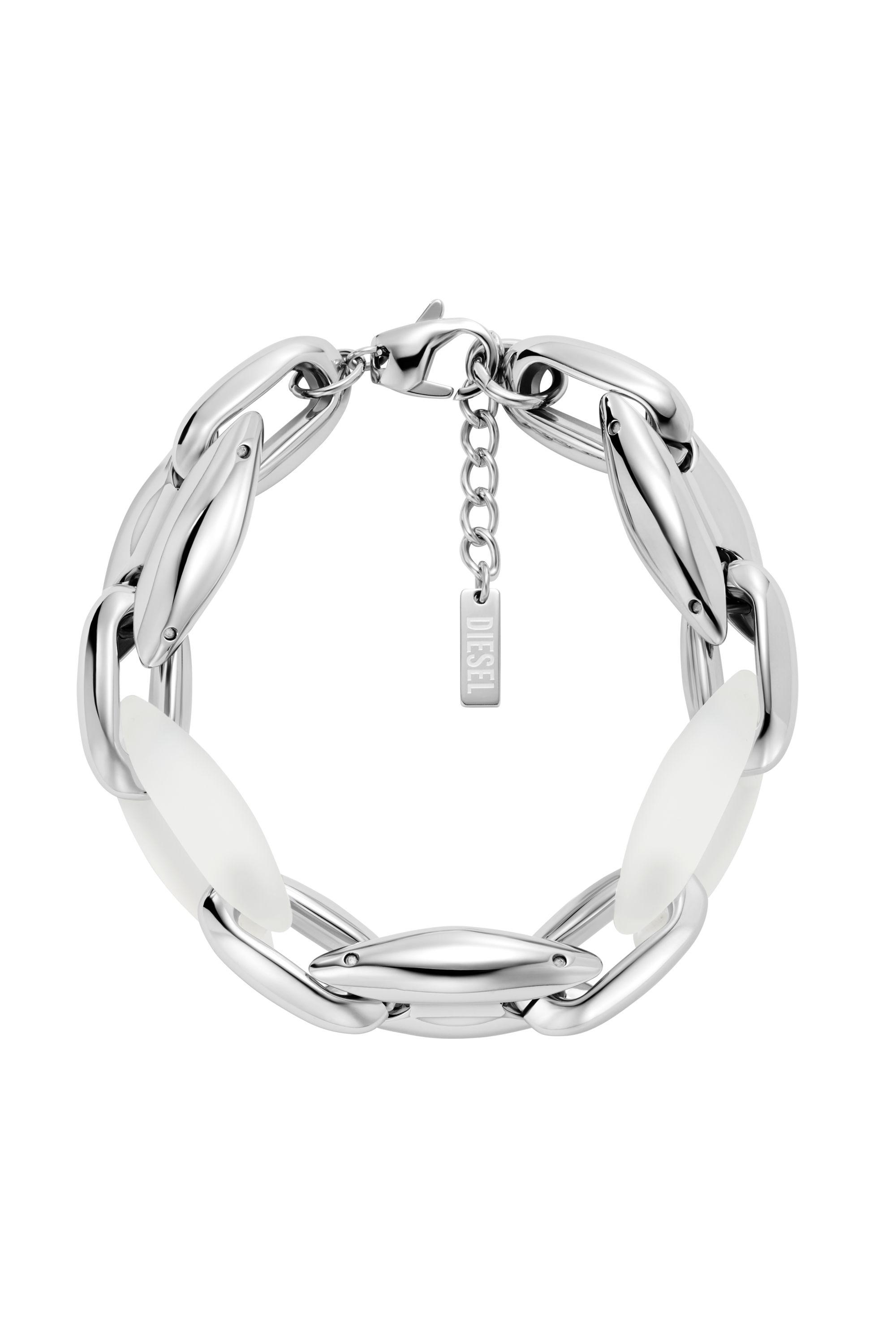 Diesel - DX1617040, Unisex Metamorph-Armband aus Edelstahl und Silikon in Silber - 1