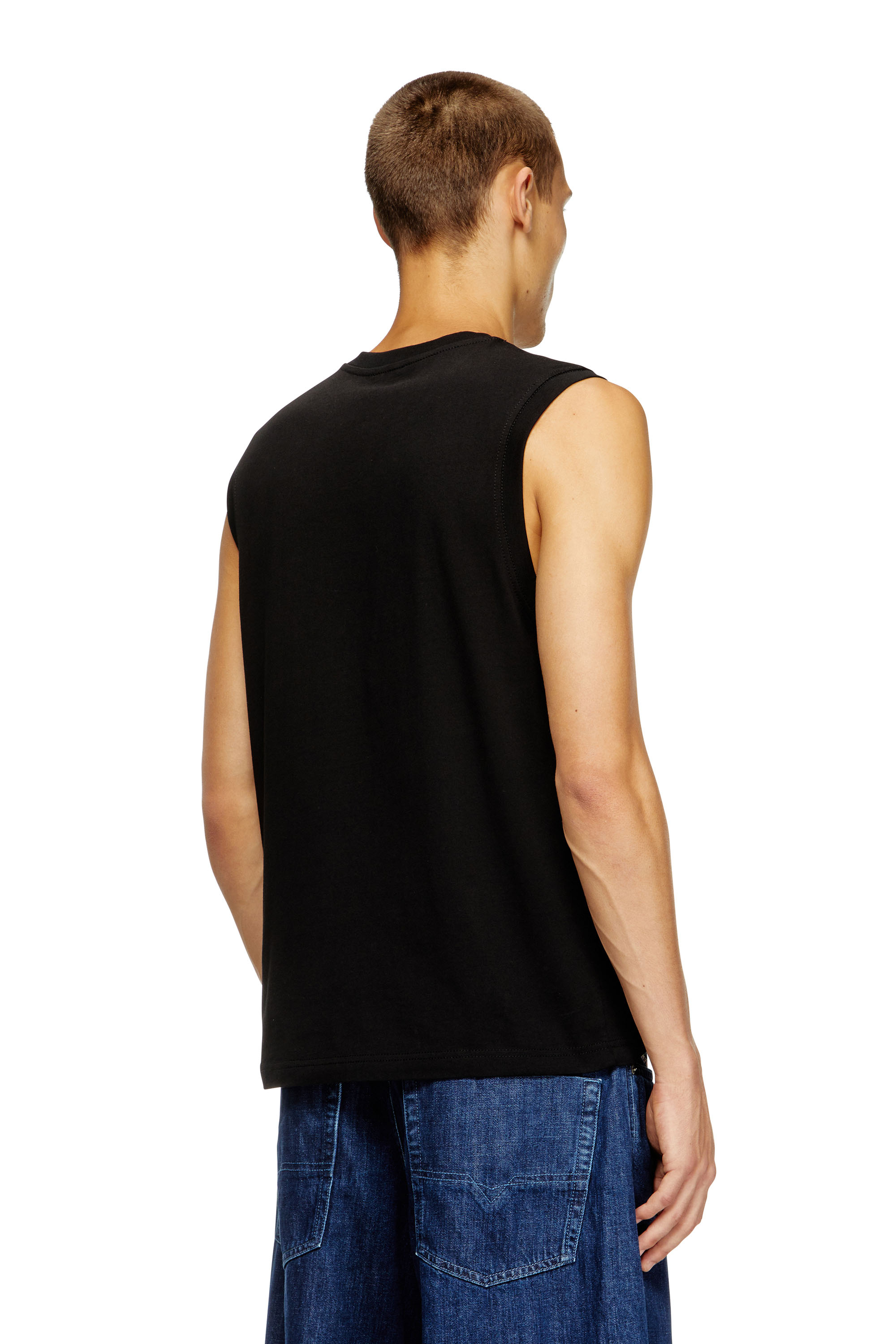 Diesel - T-ISCO-DIV, Herren Tanktop mit Logo-Print vorn in Schwarz - 4