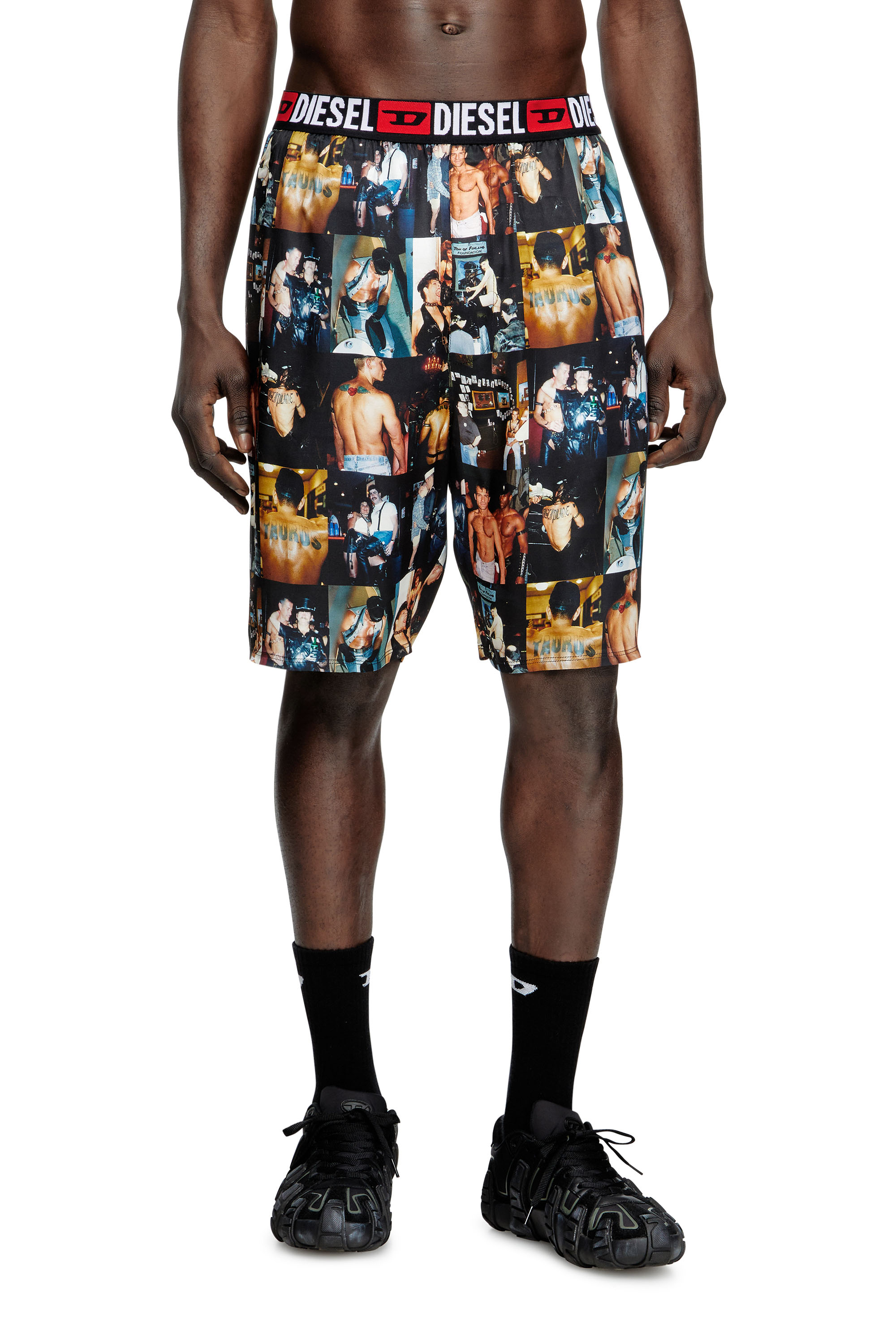 Diesel - PR-P-TOLL-SHOR-TOM25, Unisex Bowling-Hemd mit Grafik-Prints in Schwarz - 2