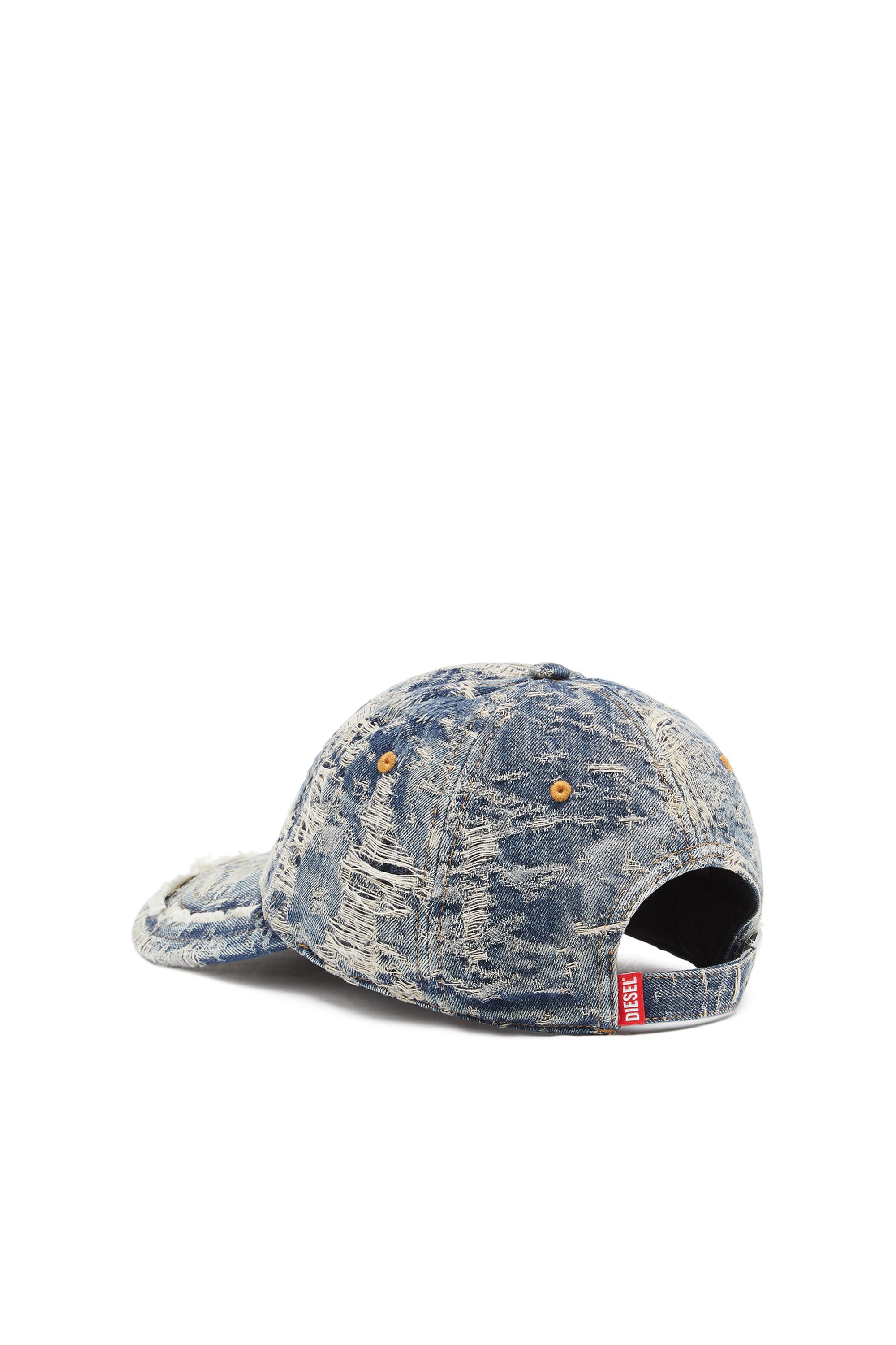 Diesel - C-ARMELO, Herren Basecap aus vielgetragenem Denim in Blau - 2