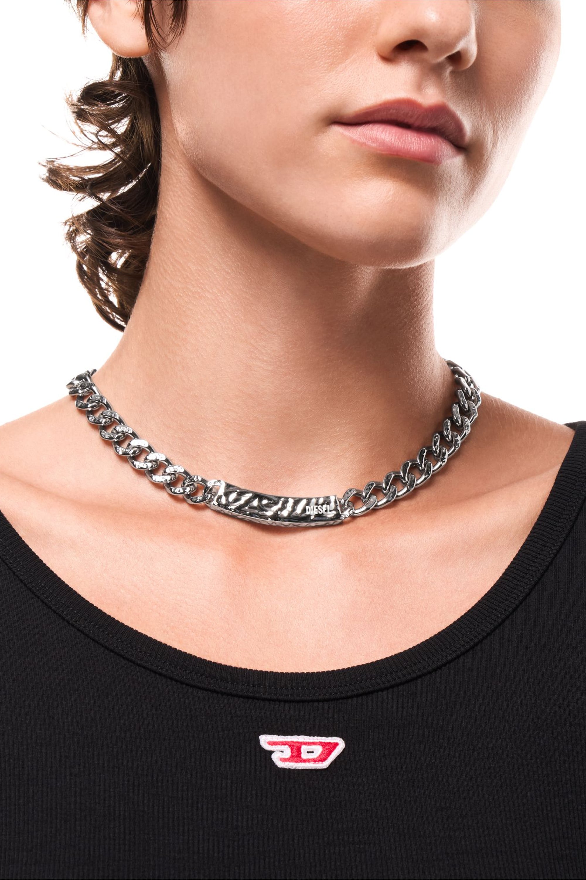 Diesel - DX1733040, Unisex Kettenhalskette aus Edelstahl in Silber - 3