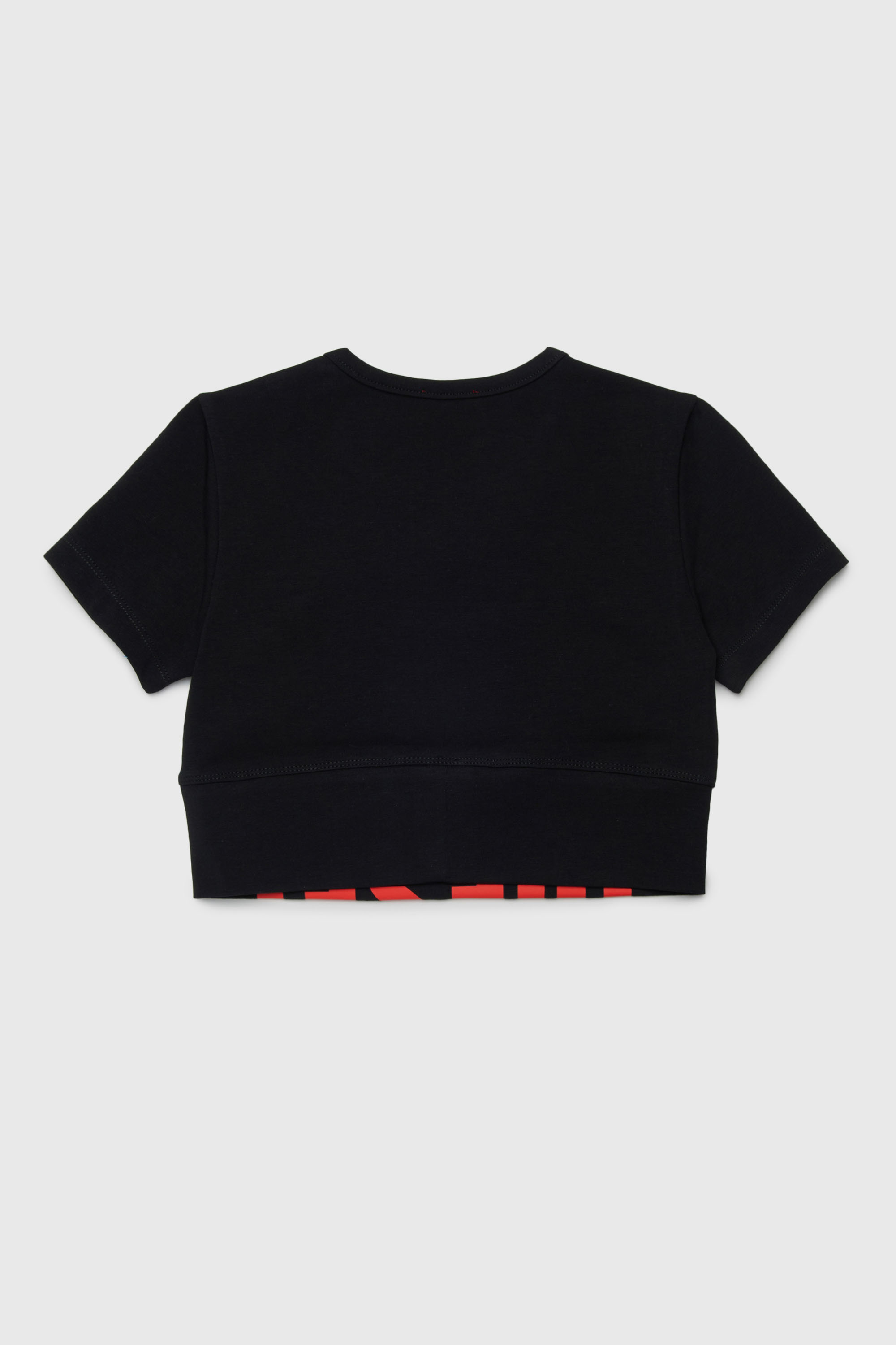 Diesel - TCEFY, Damen Crop-Top mit abgeschnittenem Logo in Schwarz - 2