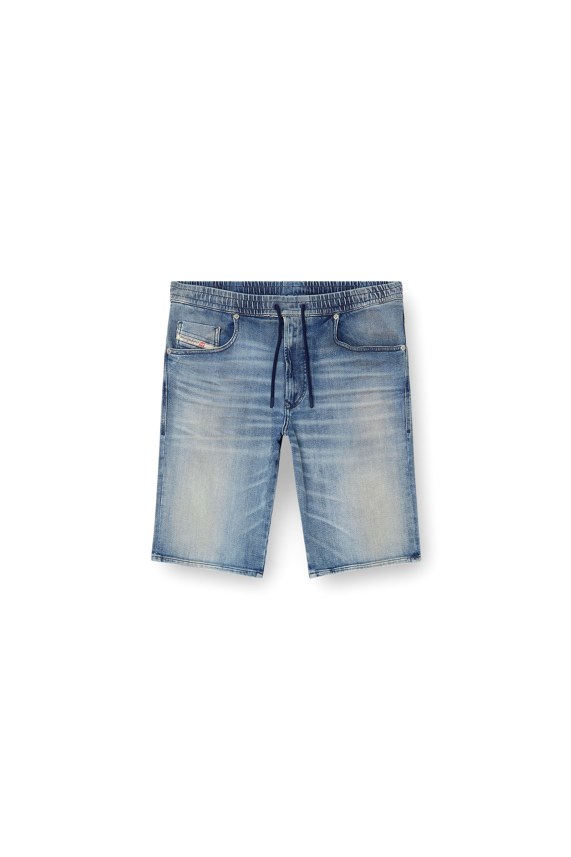 Diesel - 2033 D-KROOLEY-SHORT JOGG, Herren Slim-Fit-Shorts aus cleanen JoggJeans in Blau - 2
