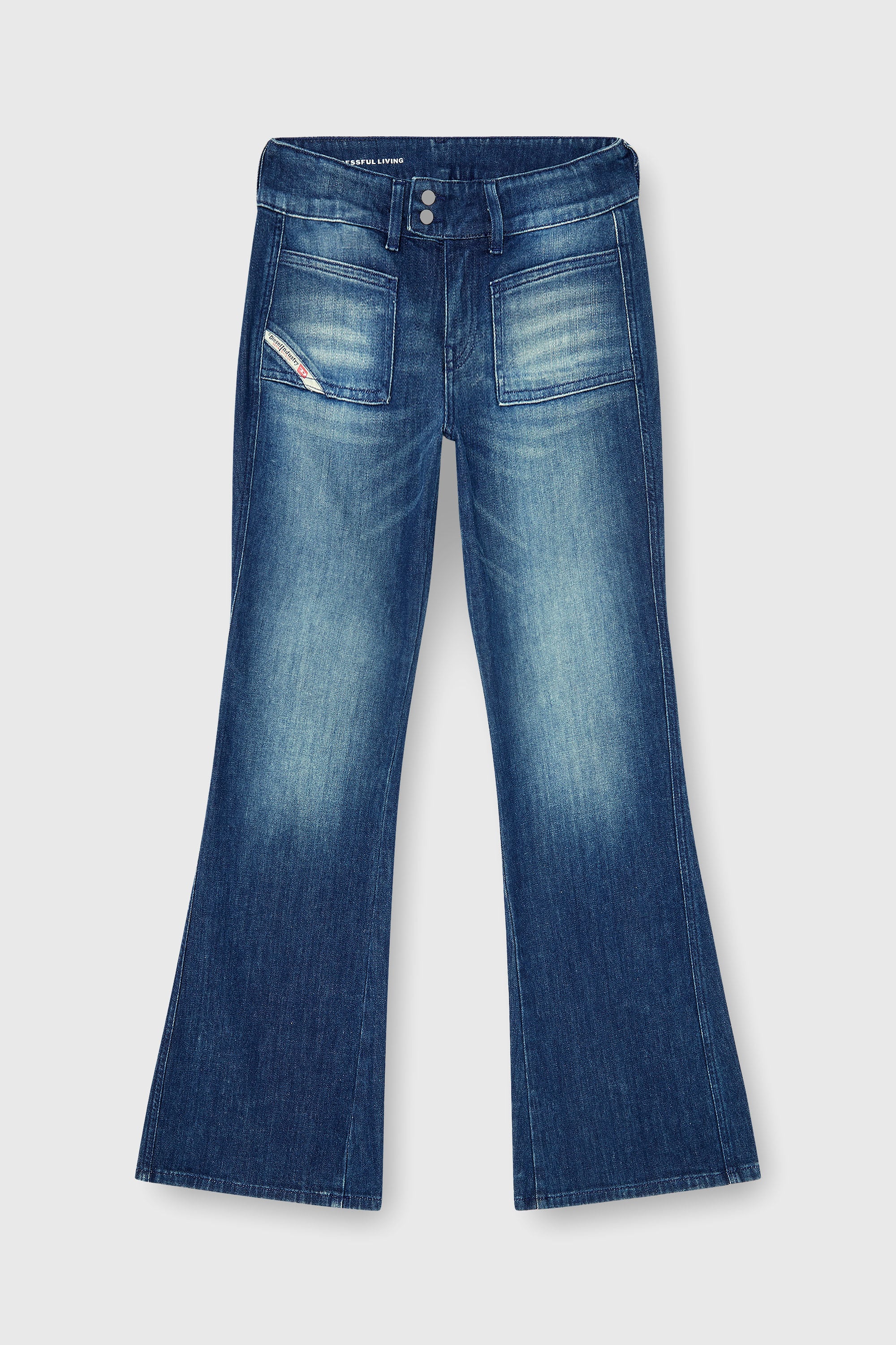 Diesel - Damen Bootcut Jeans D-Hush 0KBBR, Dunkelblau - 2