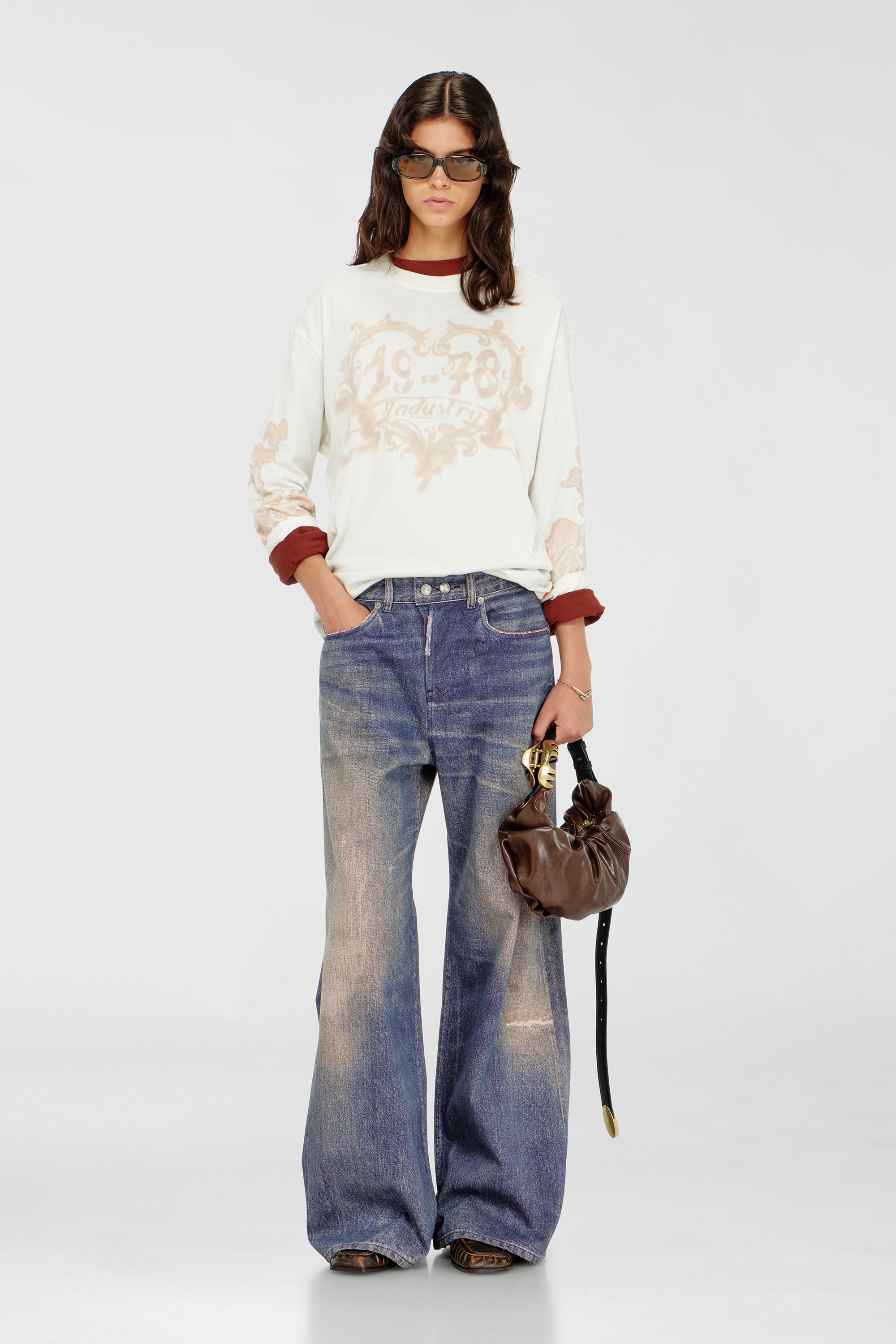 Diesel - Damen Relaxed Jeans 1996 D-Sire 09P95, Dunkelblau - 1