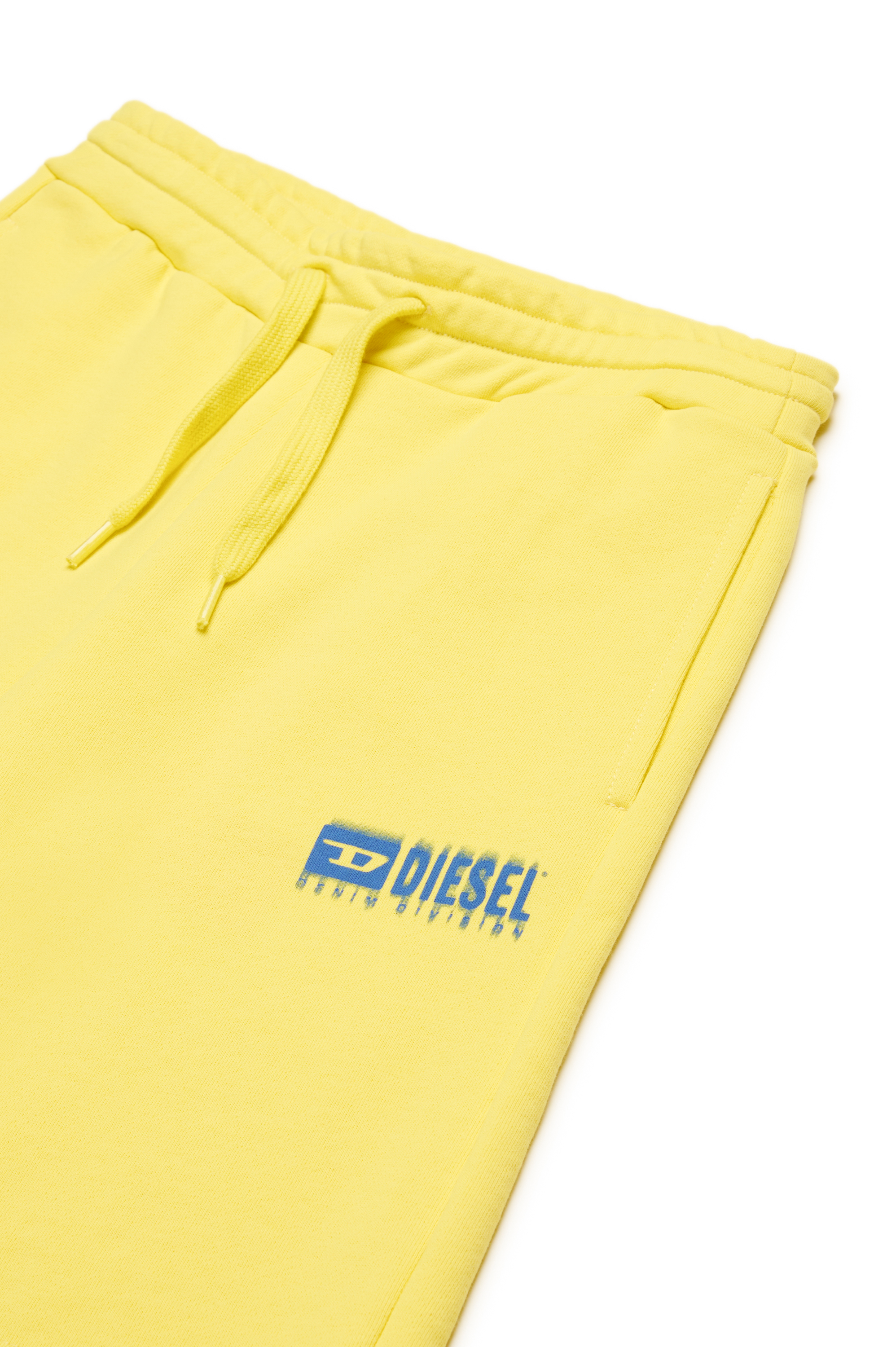 Diesel - PBASESHORT, Man's Sweat shorts with dégradé logo in Yellow - 3